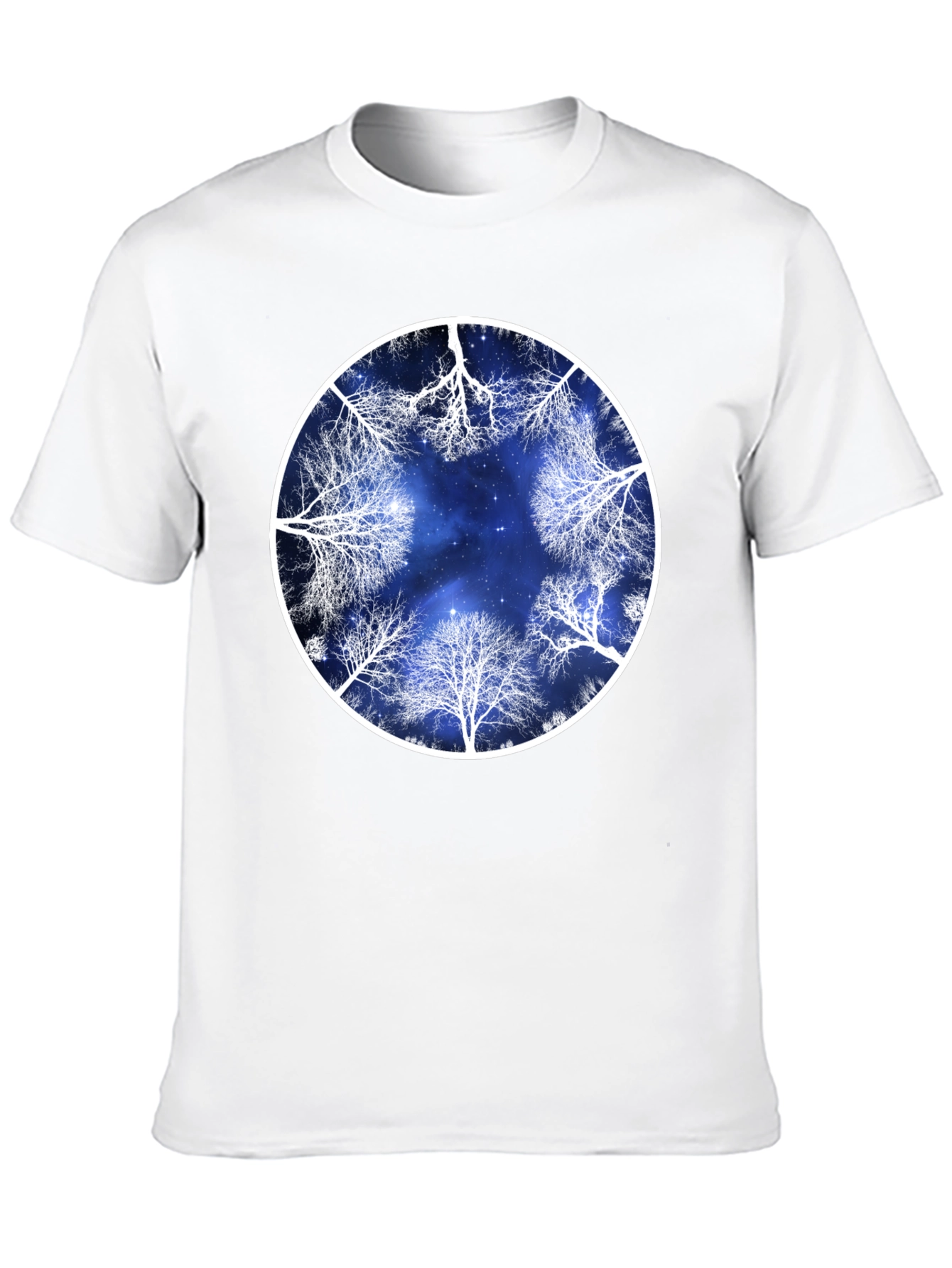 Celestial Tree Circle Graphic Tee - Black
