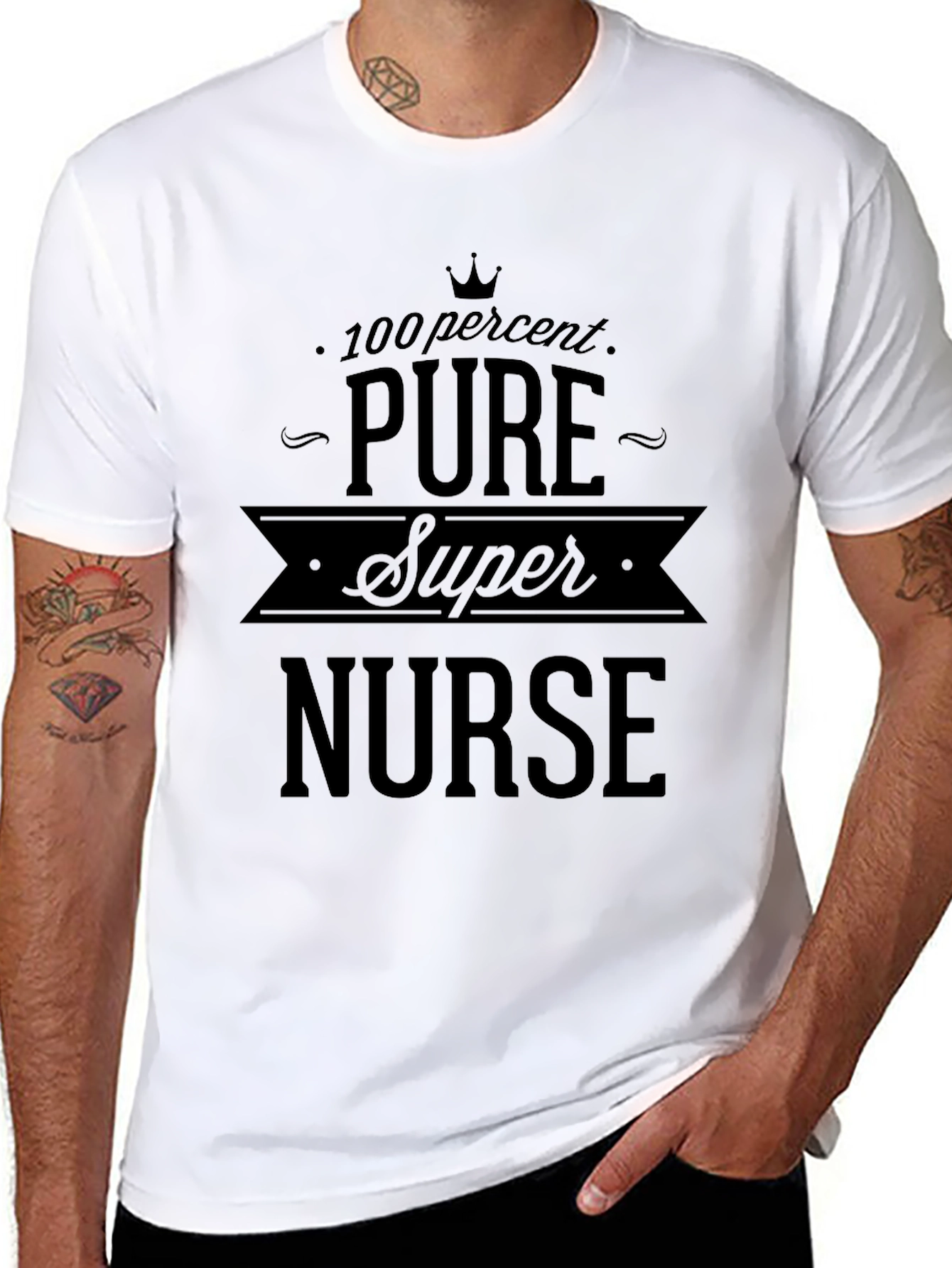 100% Pure Super Nurse Graphic Tee