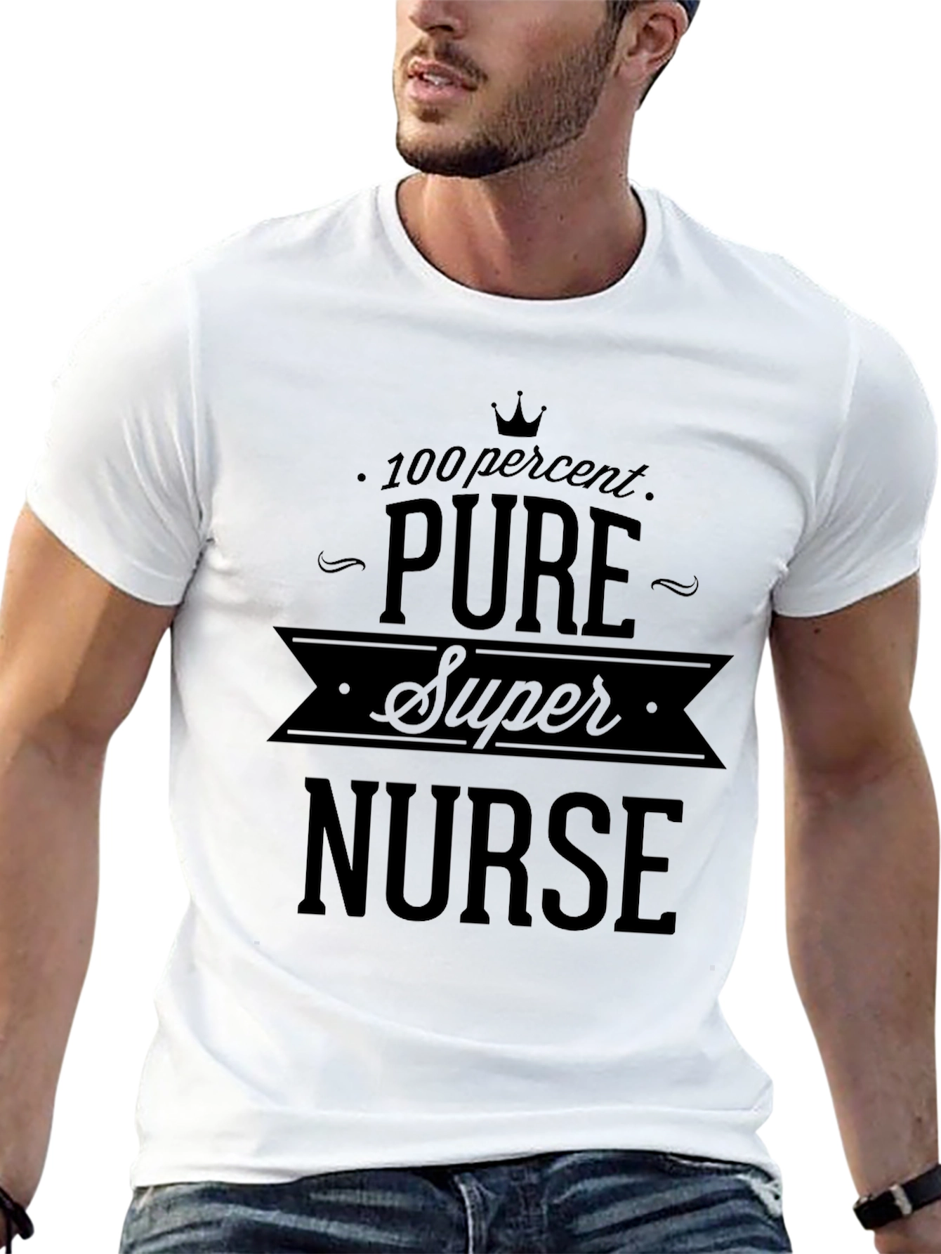100% Pure Super Nurse Graphic Tee
