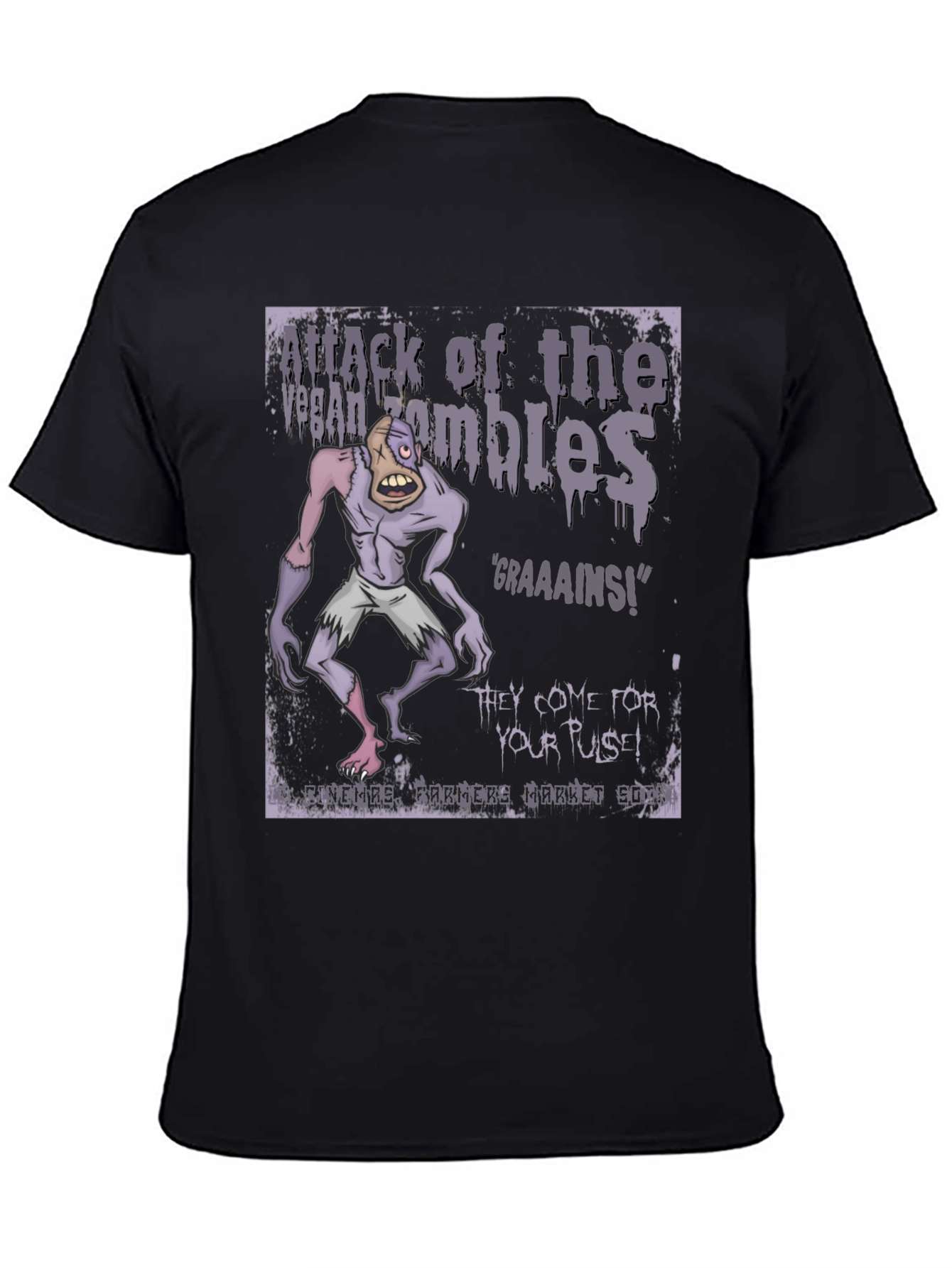 Vegan Zombie T-Shirt: Graaaains!