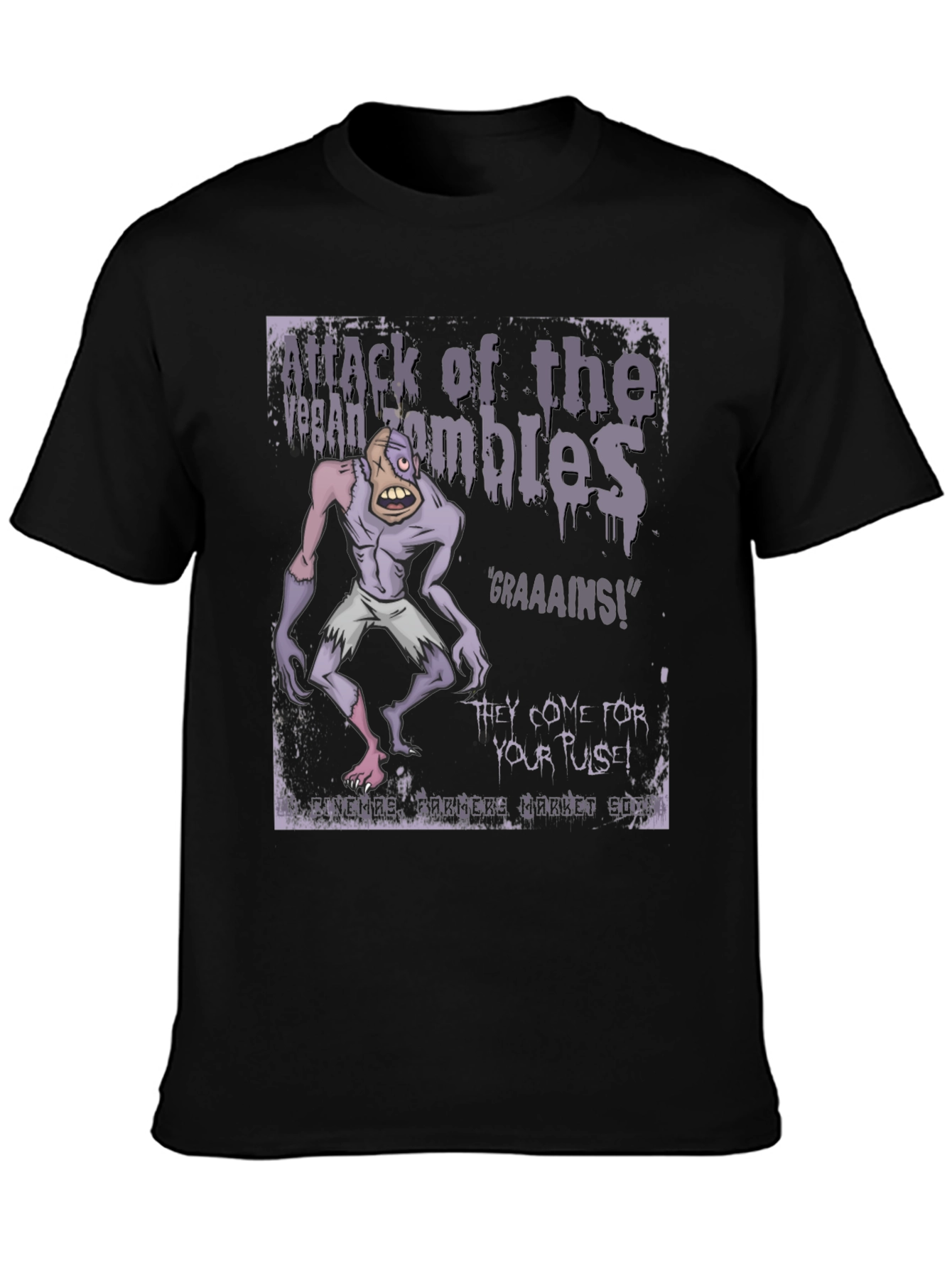Vegan Zombie T-Shirt: Graaaains!