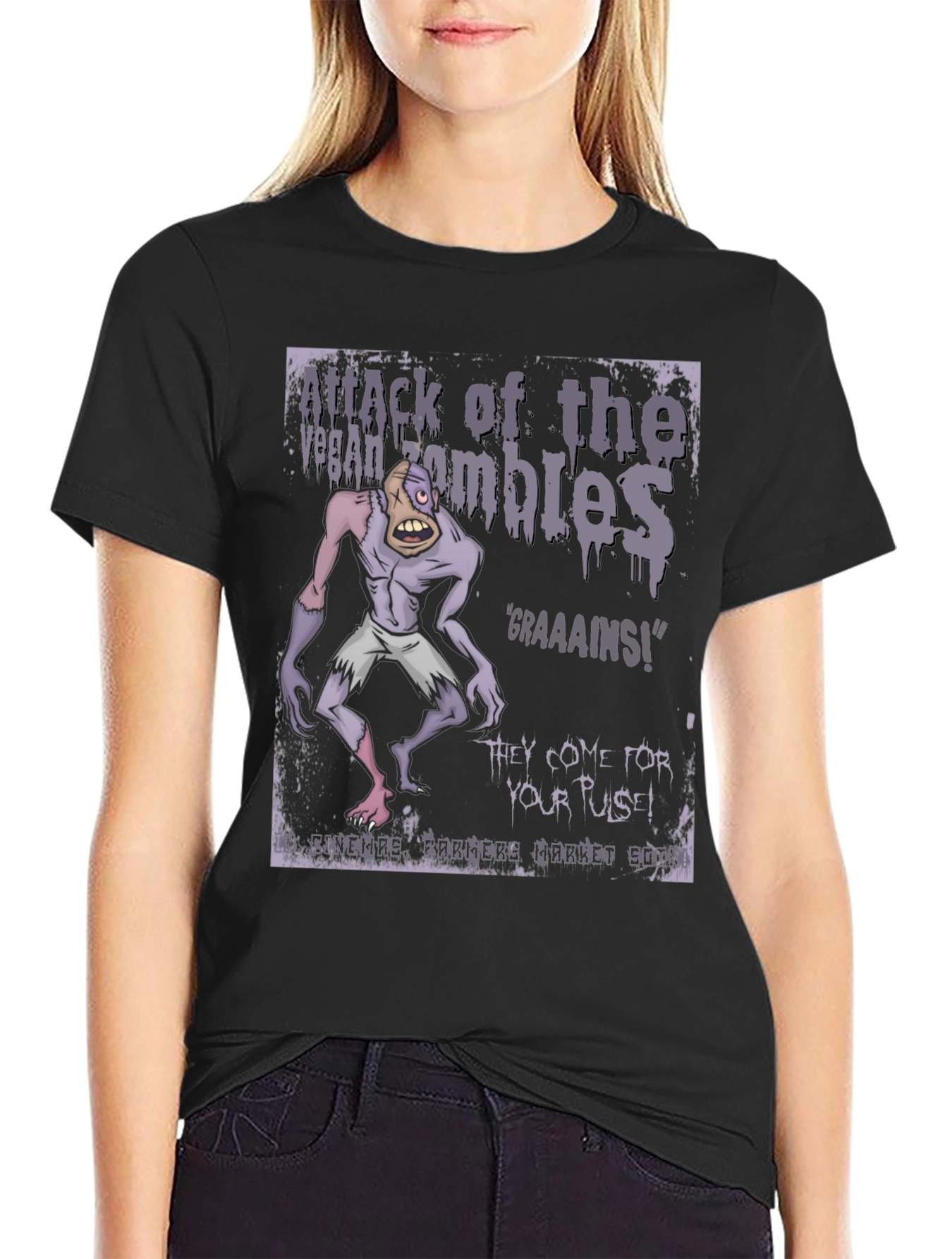 Vegan Zombie T-Shirt: Graaaains!
