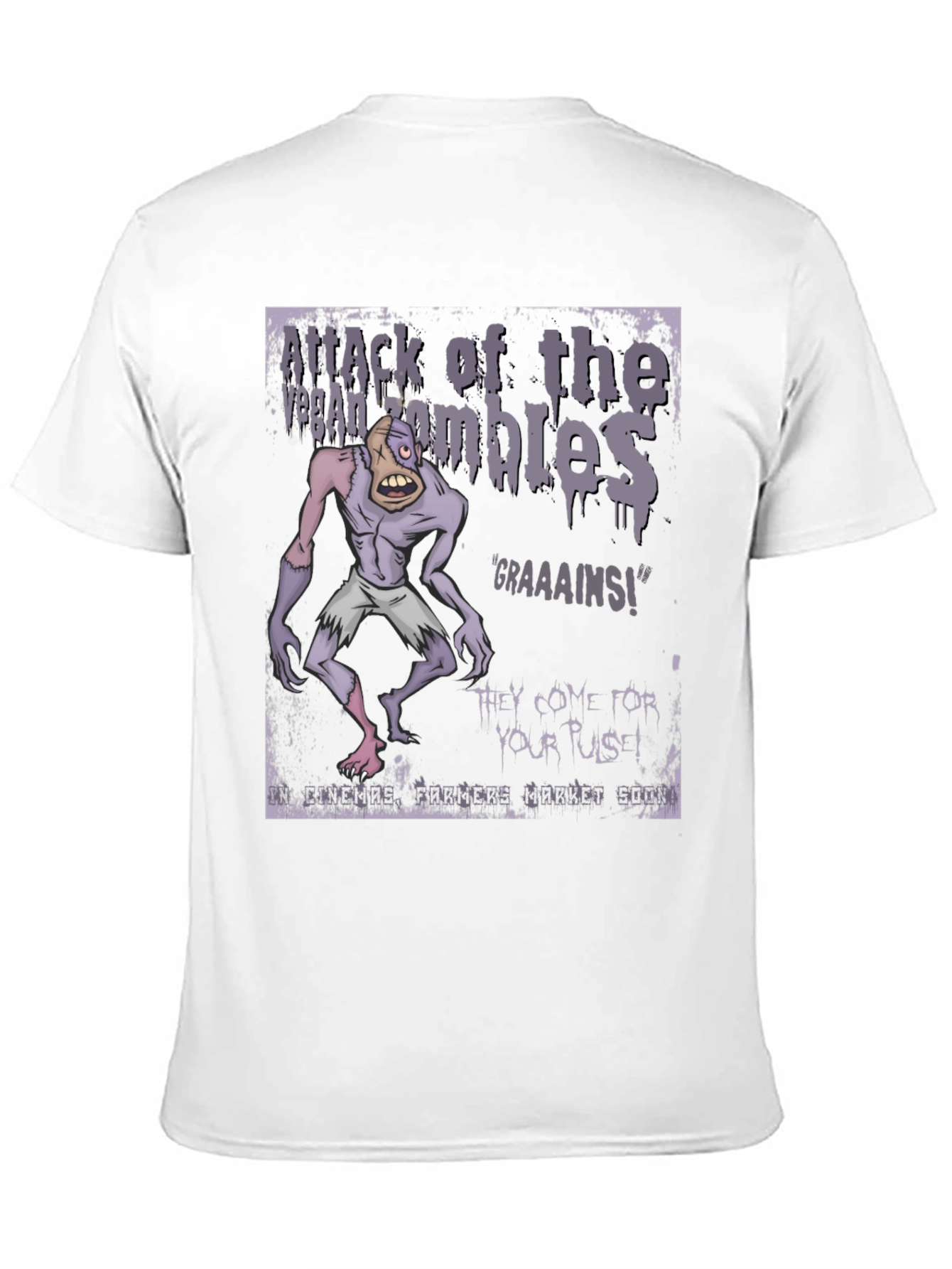 Vegan Zombie T-Shirt: Graaaains!