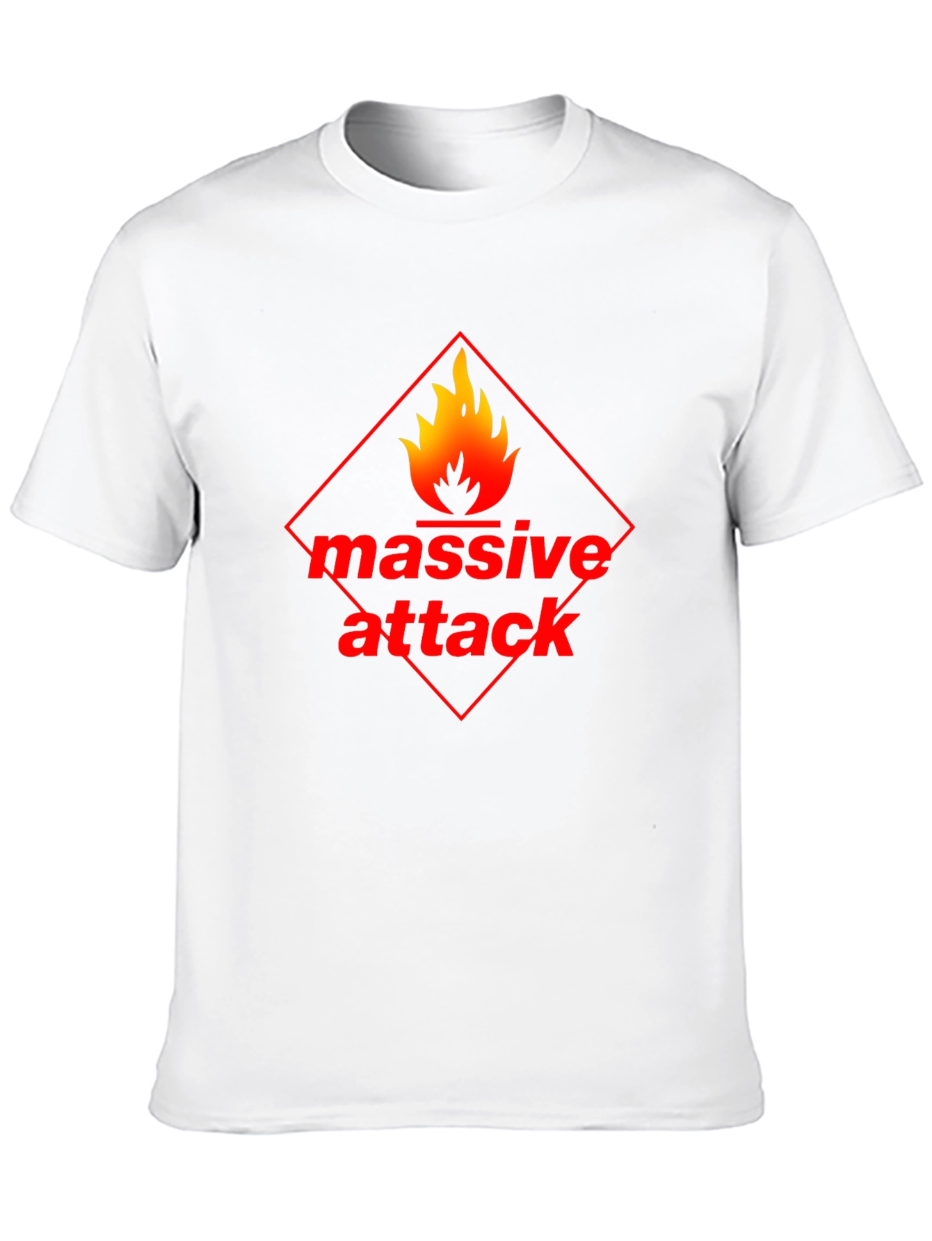 Massive Attack Flame Graphic Black T-Shirt