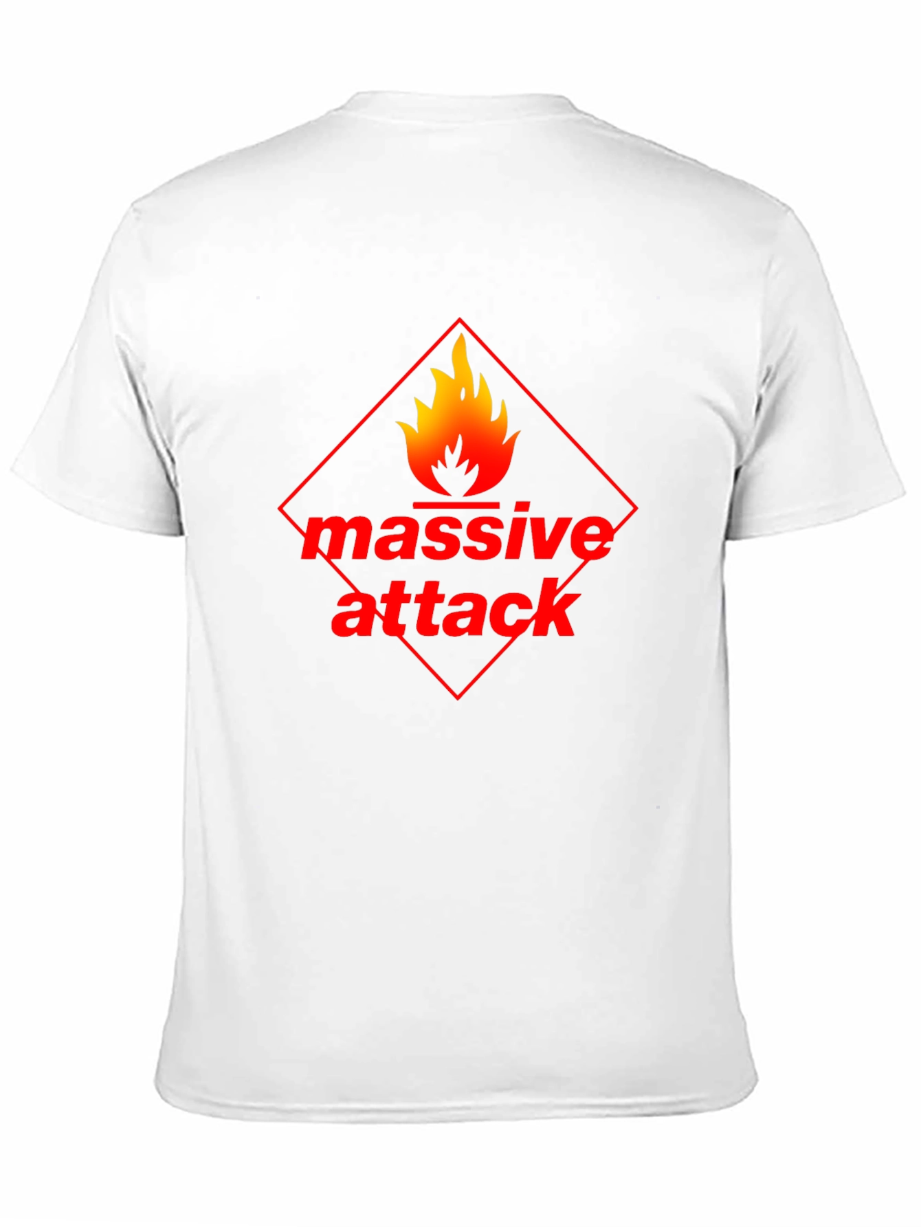 Massive Attack Flame Graphic Black T-Shirt