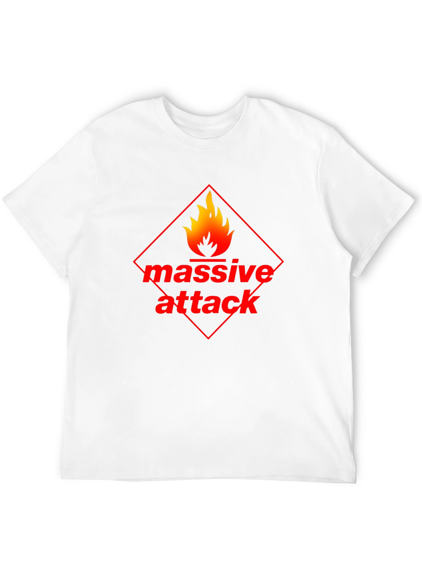 Massive Attack Flame Graphic Black T-Shirt