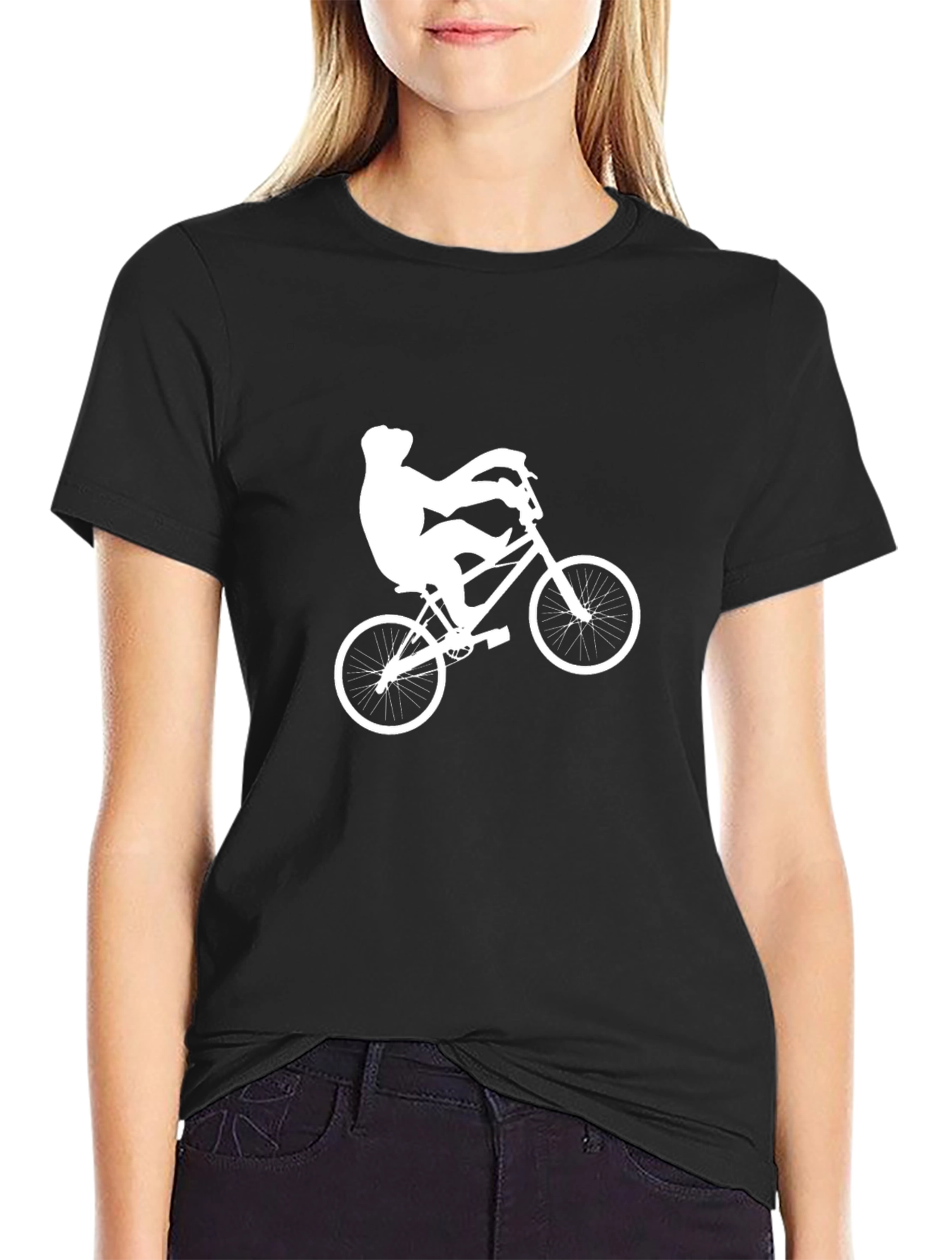 BMX Rider Graphic Tee - Black Cotton T-Shirt