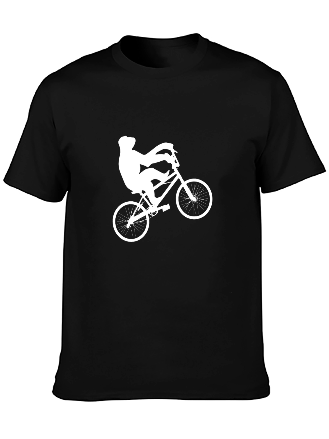 BMX Rider Graphic Tee - Black Cotton T-Shirt