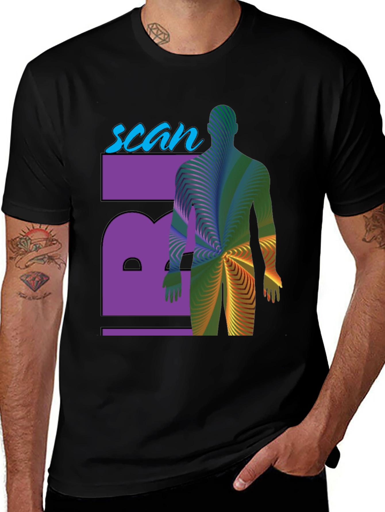 Scan T-Shirt - Artistic Medical Imaging Design