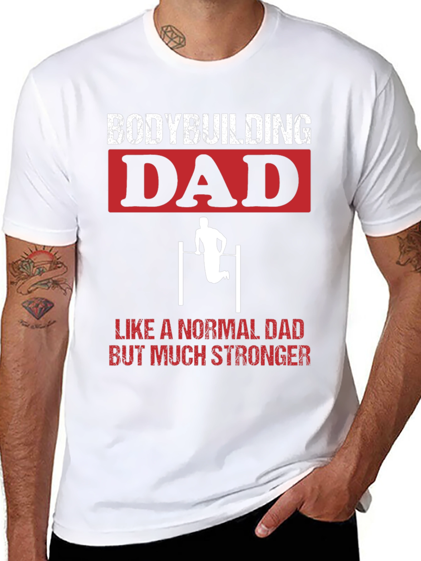 Bodybuilding Dad Stronger T-Shirt