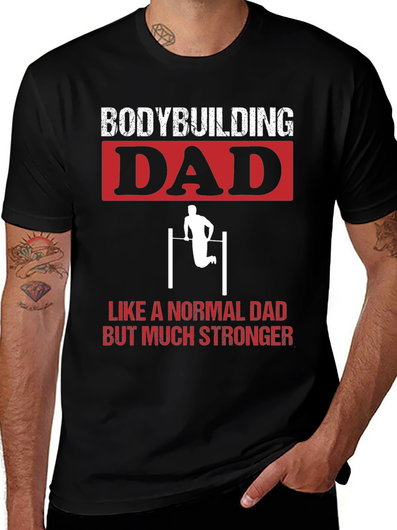 Bodybuilding Dad Stronger T-Shirt