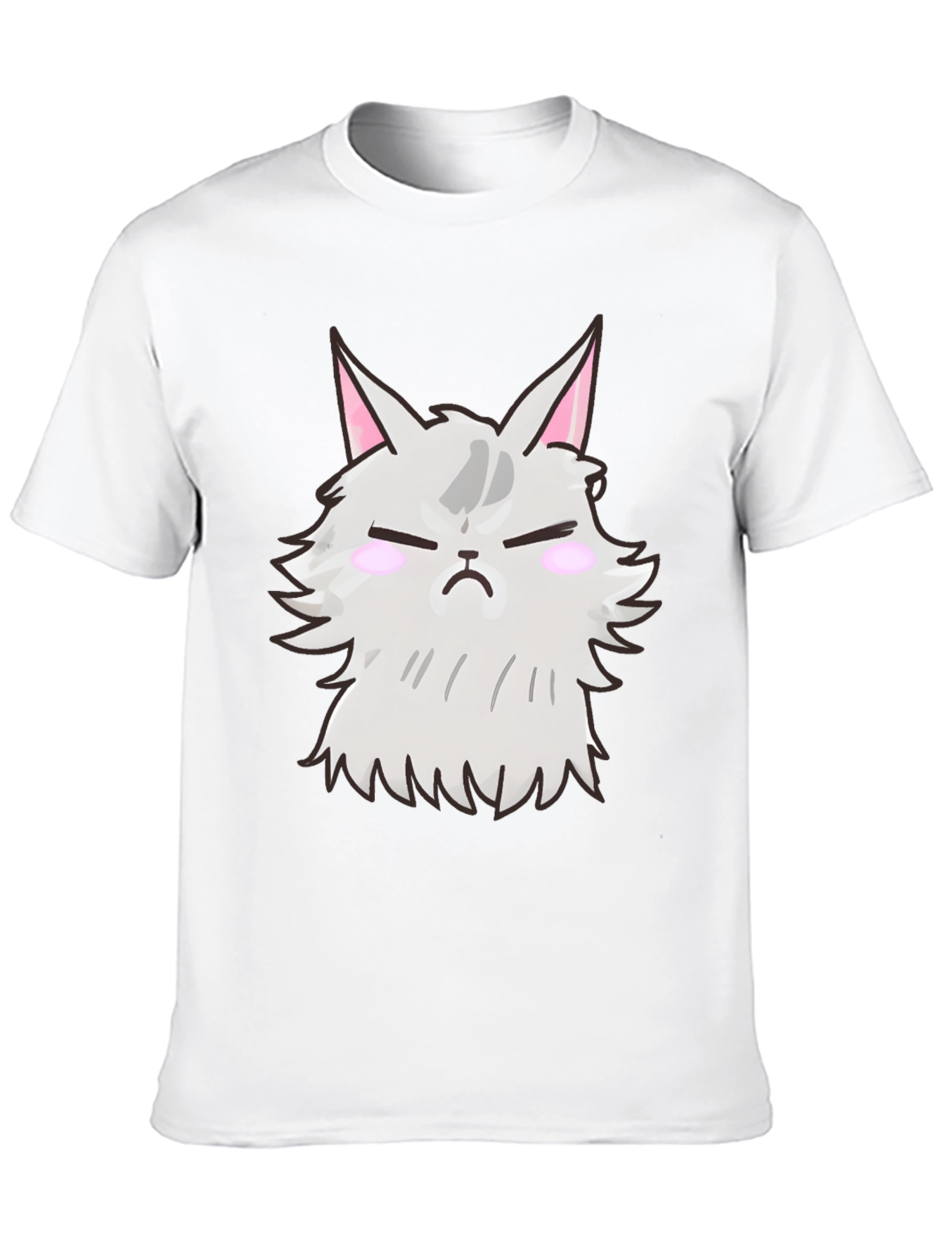 Grumpy Cat T-Shirt - Black Cartoon Feline Design