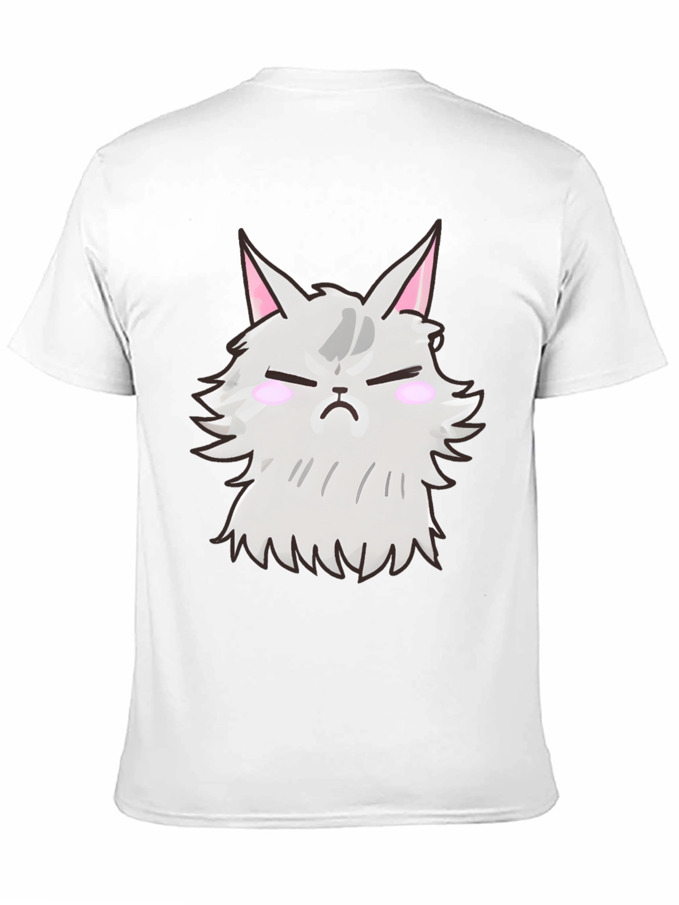 Grumpy Cat T-Shirt - Black Cartoon Feline Design