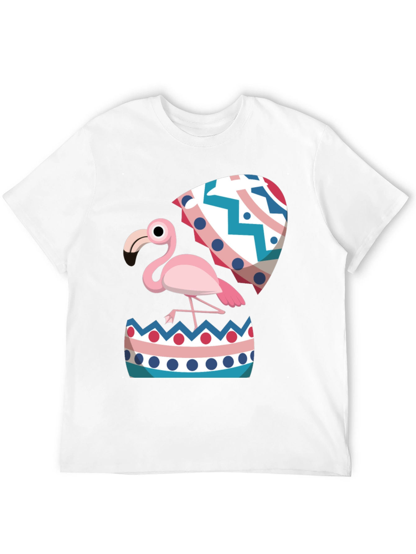 Flamingo Hatching Easter Egg Graphic Tee