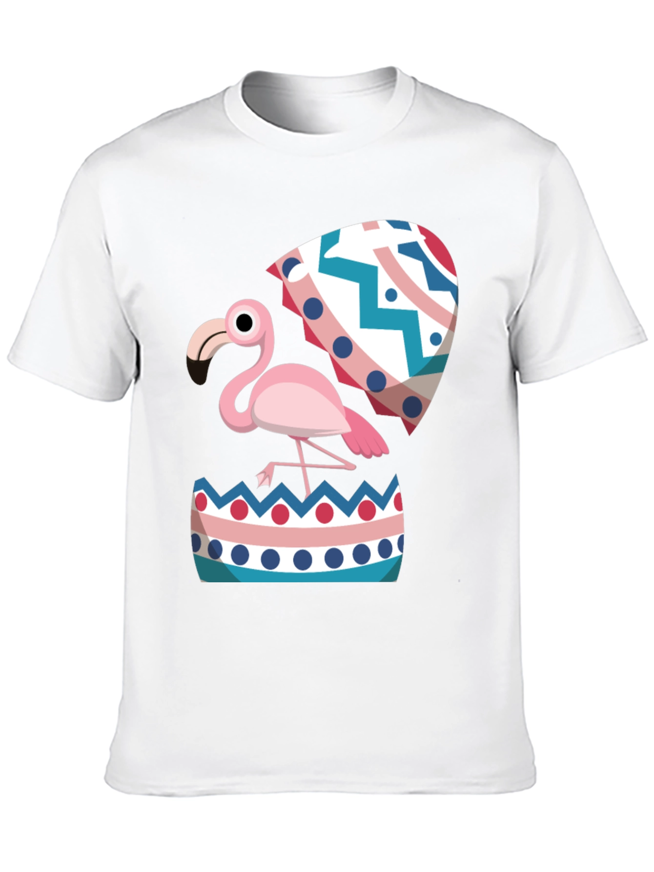 Flamingo Hatching Easter Egg Graphic Tee