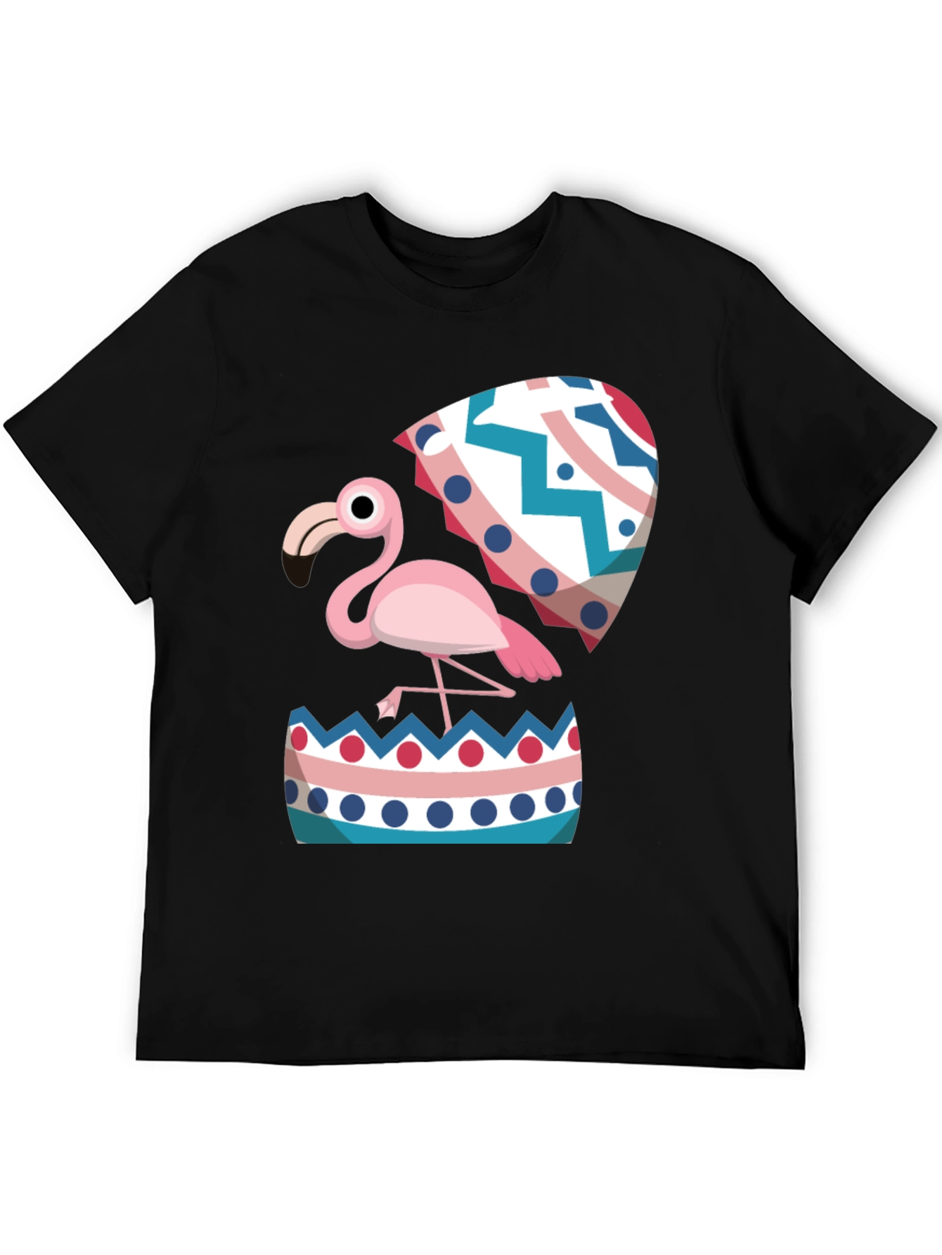 Flamingo Hatching Easter Egg Graphic Tee