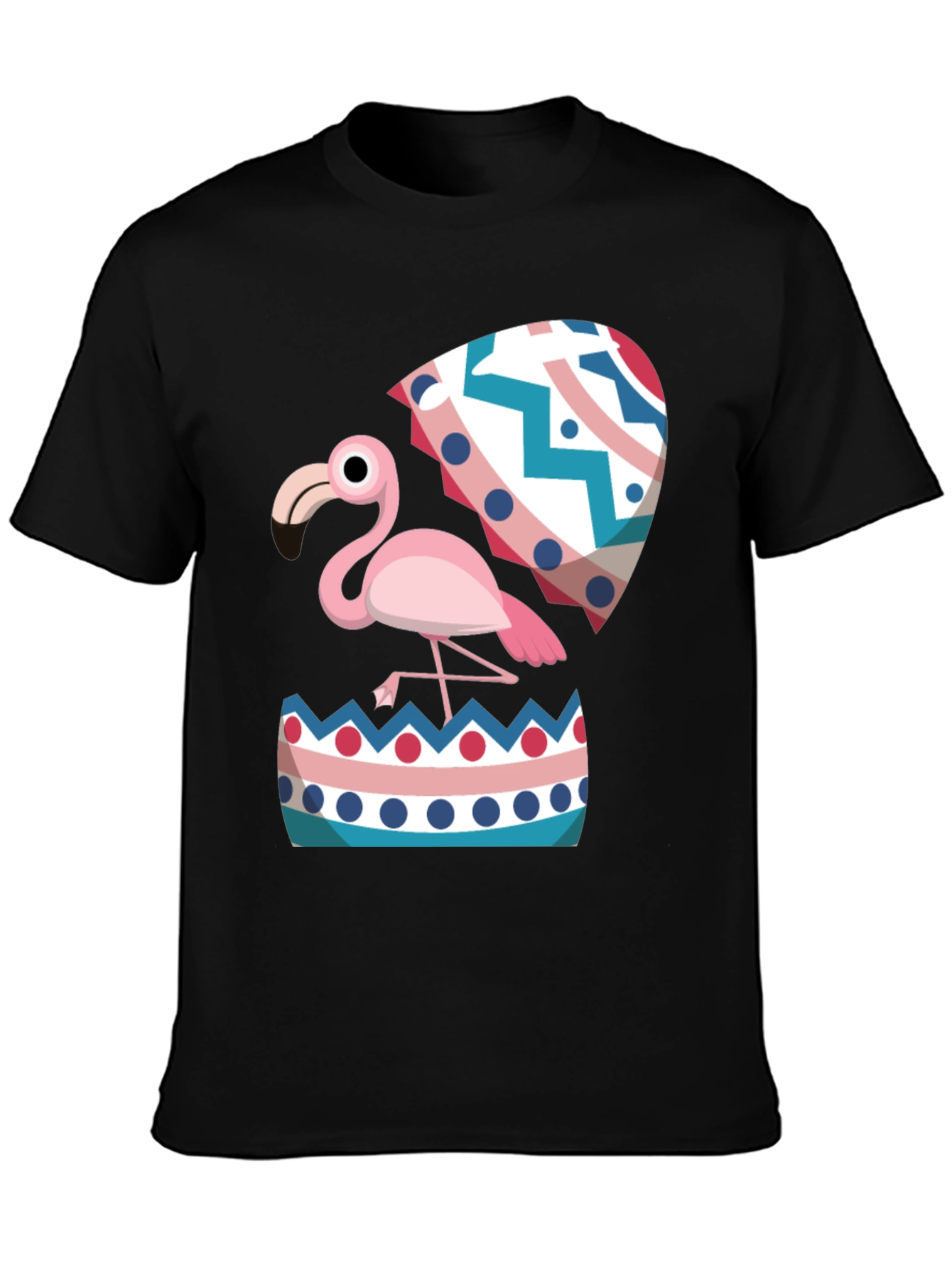 Flamingo Hatching Easter Egg Graphic Tee