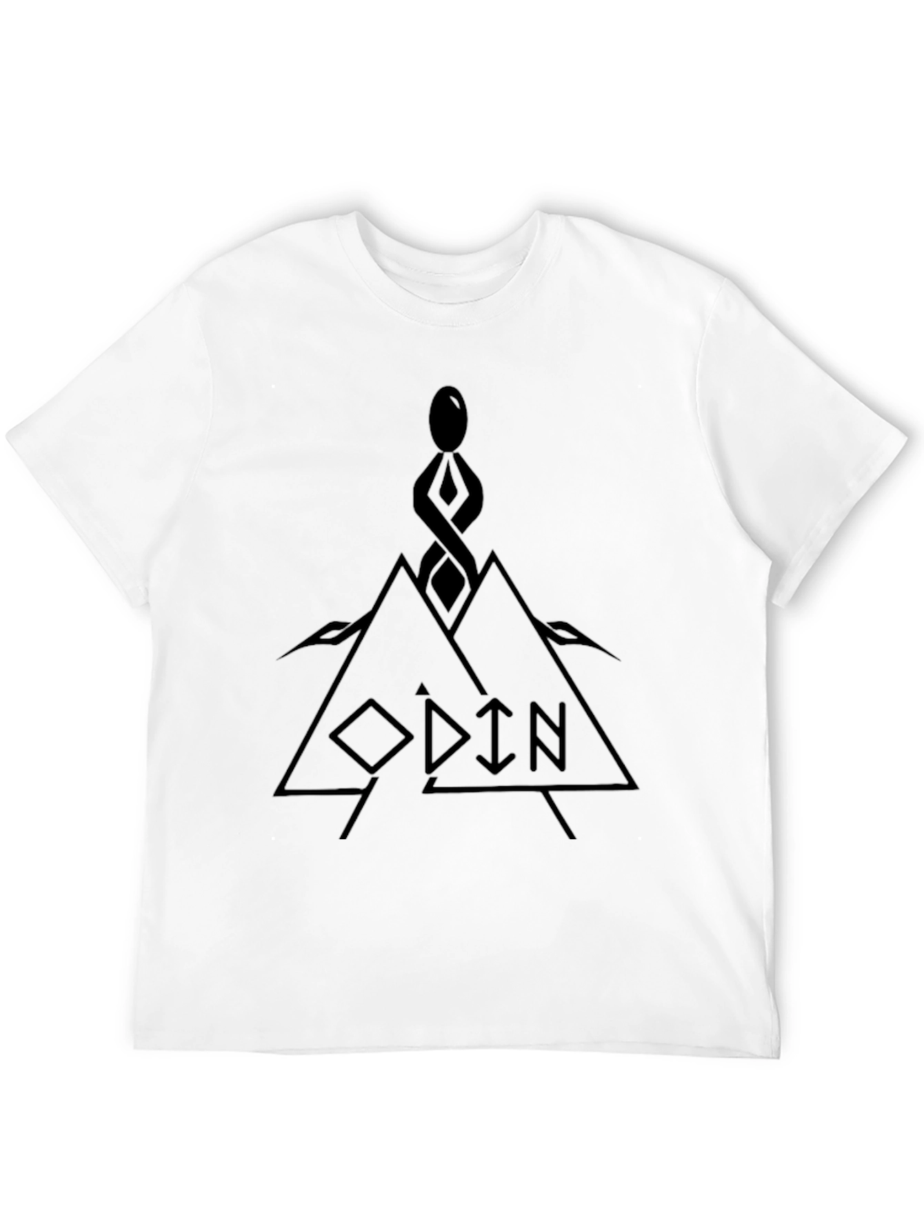 Odin Graphic T-Shirt - Black Viking Design