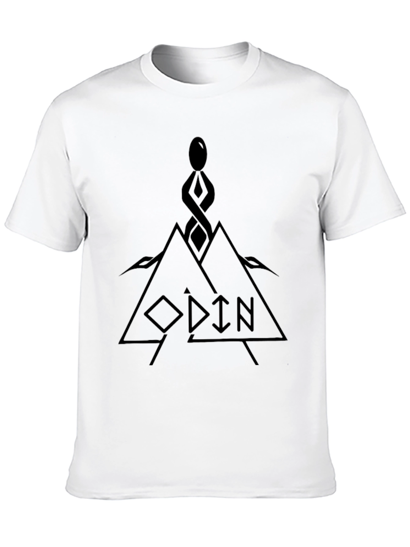 Odin Graphic T-Shirt - Black Viking Design