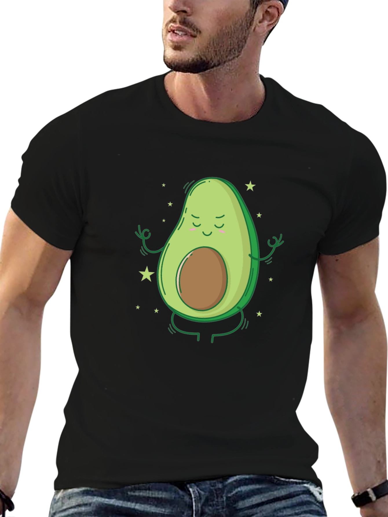 Meditating Avocado T-Shirt - Funny Yoga Tee