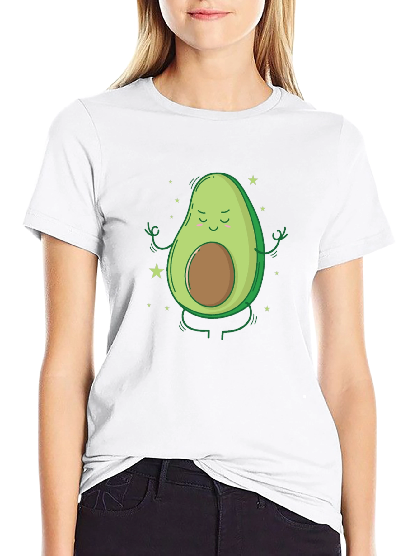 Meditating Avocado T-Shirt - Funny Yoga Tee