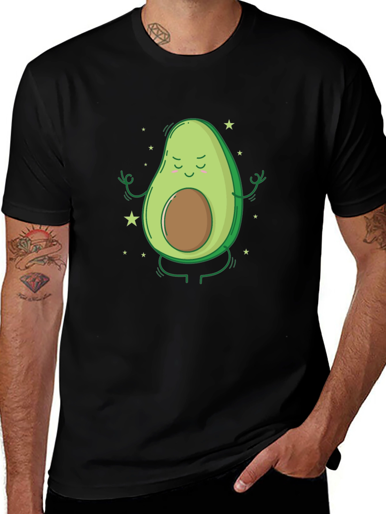 Meditating Avocado T-Shirt - Funny Yoga Tee
