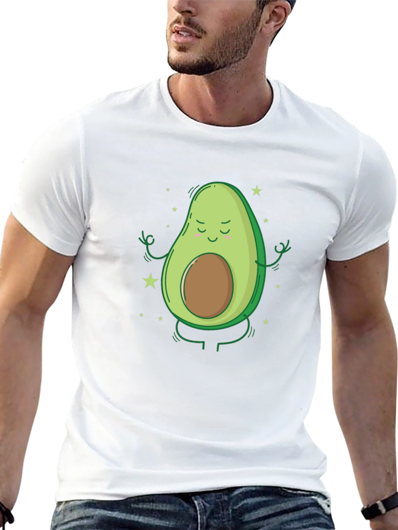Meditating Avocado T-Shirt - Funny Yoga Tee