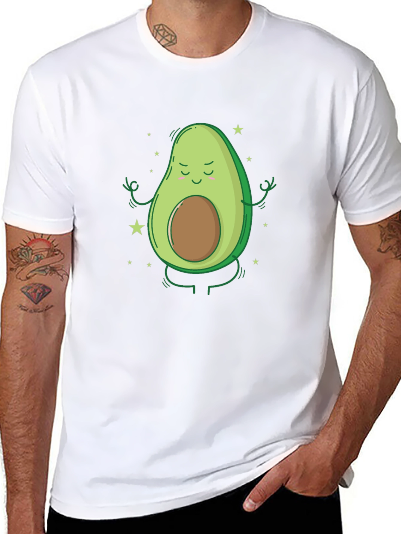 Meditating Avocado T-Shirt - Funny Yoga Tee