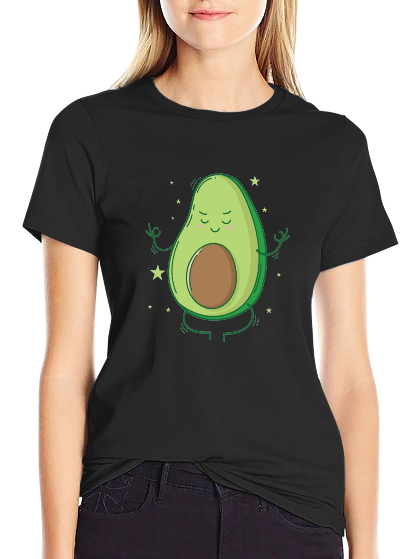 Meditating Avocado T-Shirt - Funny Yoga Tee