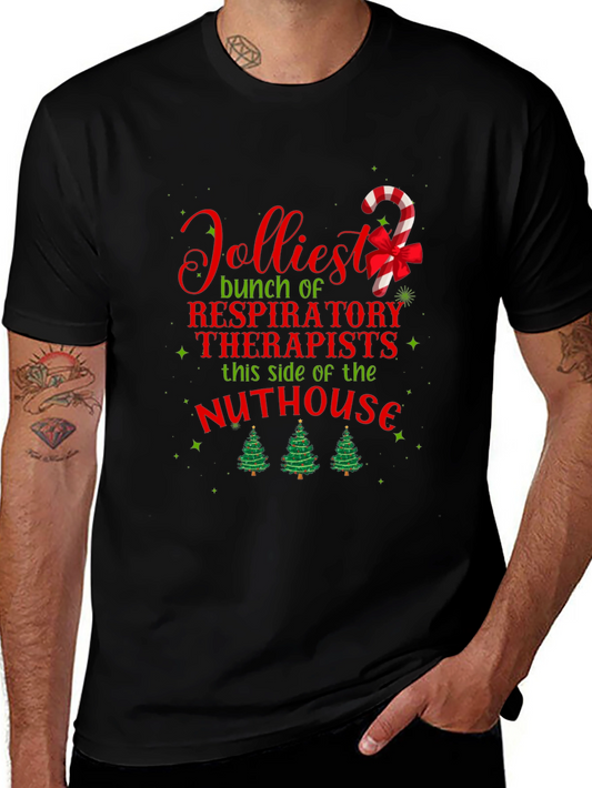 Jolliest Respiratory Therapist Christmas T-Shirt