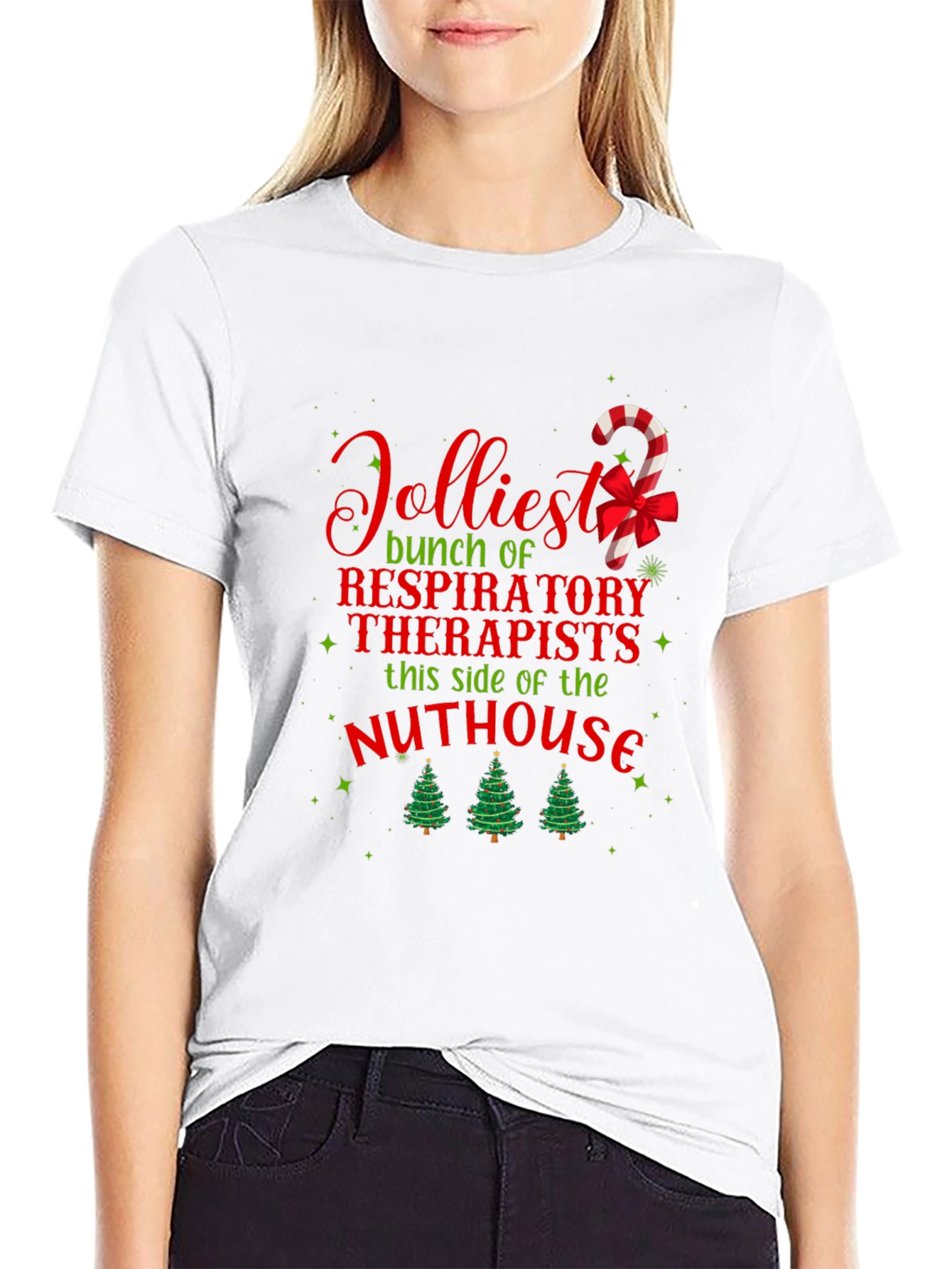 Jolliest Respiratory Therapist Christmas T-Shirt