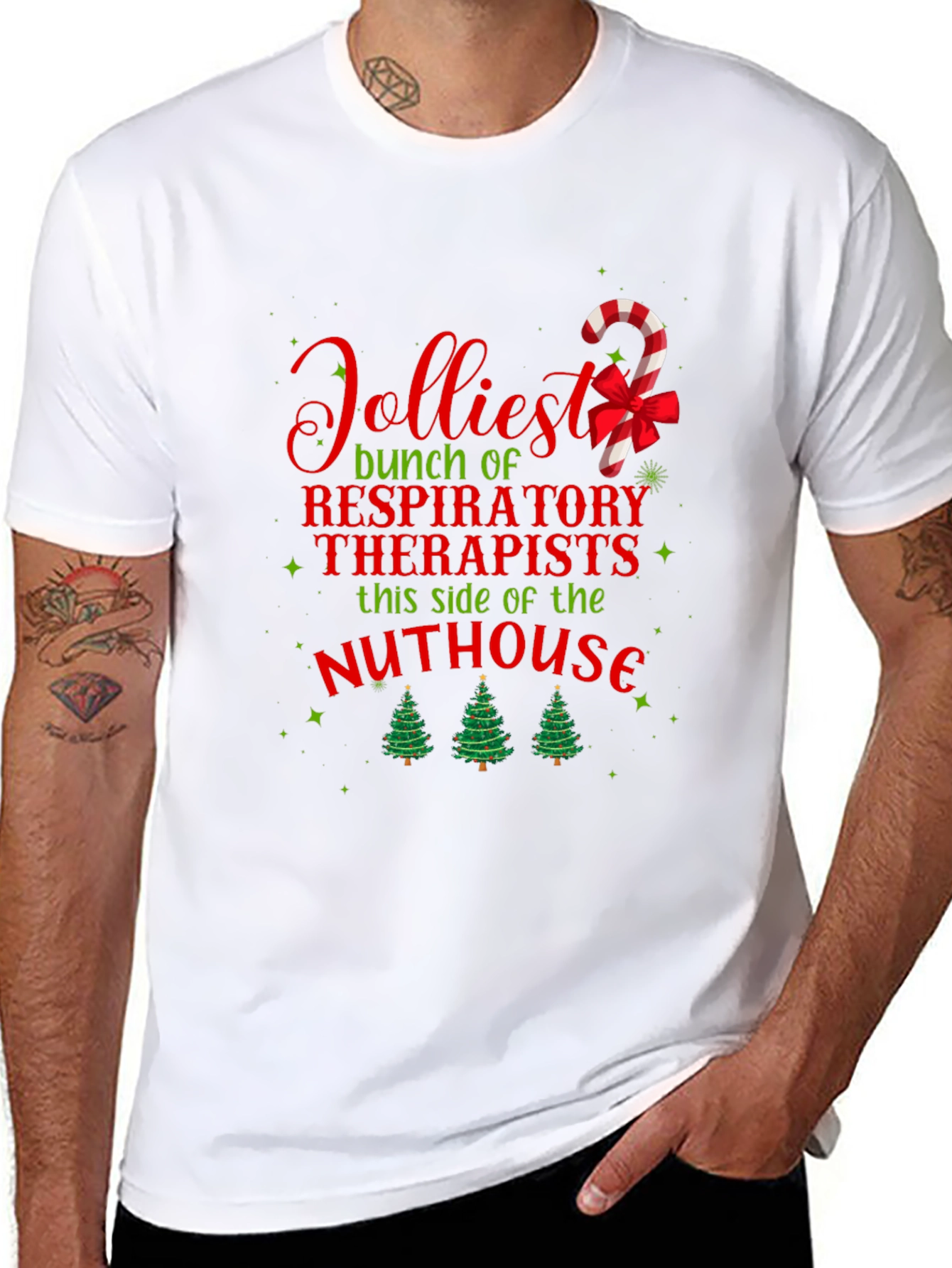 Jolliest Respiratory Therapist Christmas T-Shirt