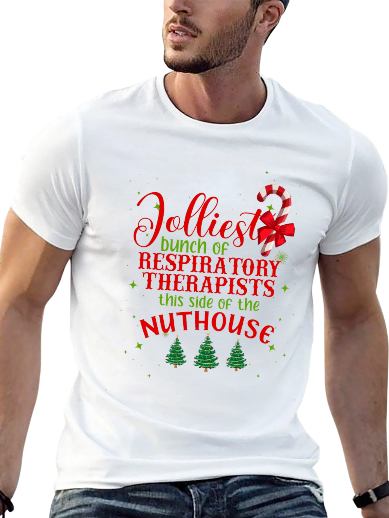 Jolliest Respiratory Therapist Christmas T-Shirt