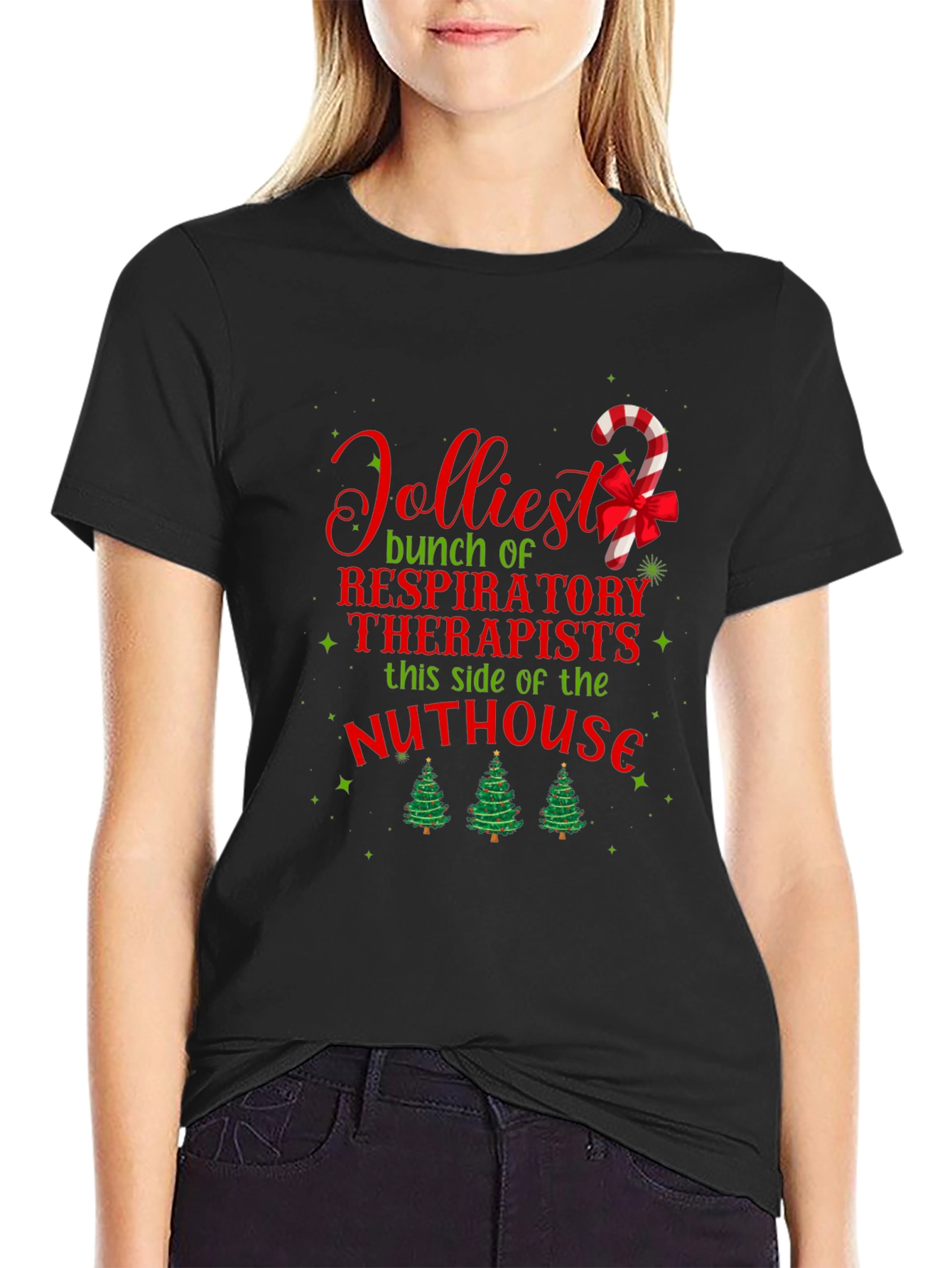 Jolliest Respiratory Therapist Christmas T-Shirt