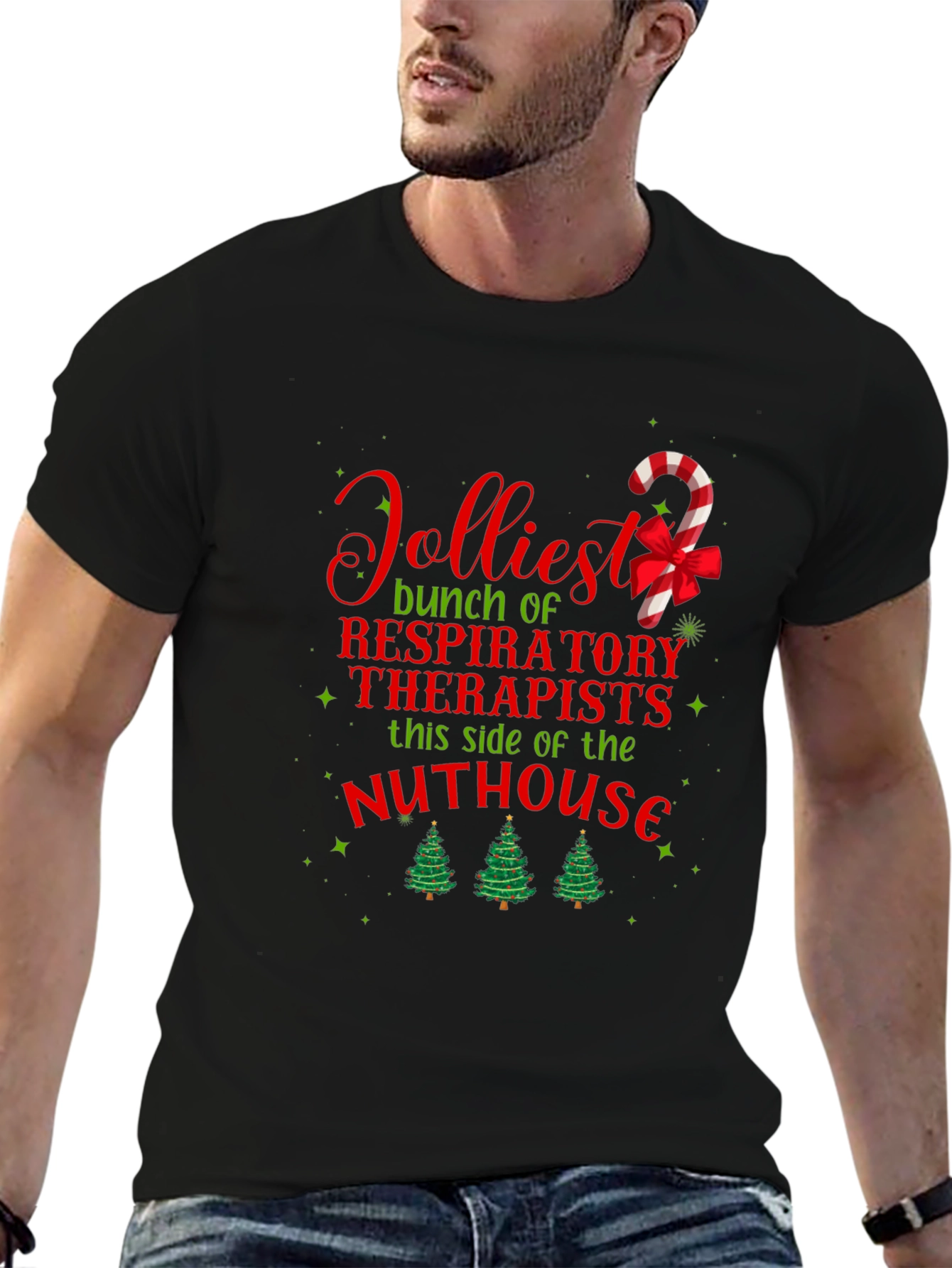 Jolliest Respiratory Therapist Christmas T-Shirt