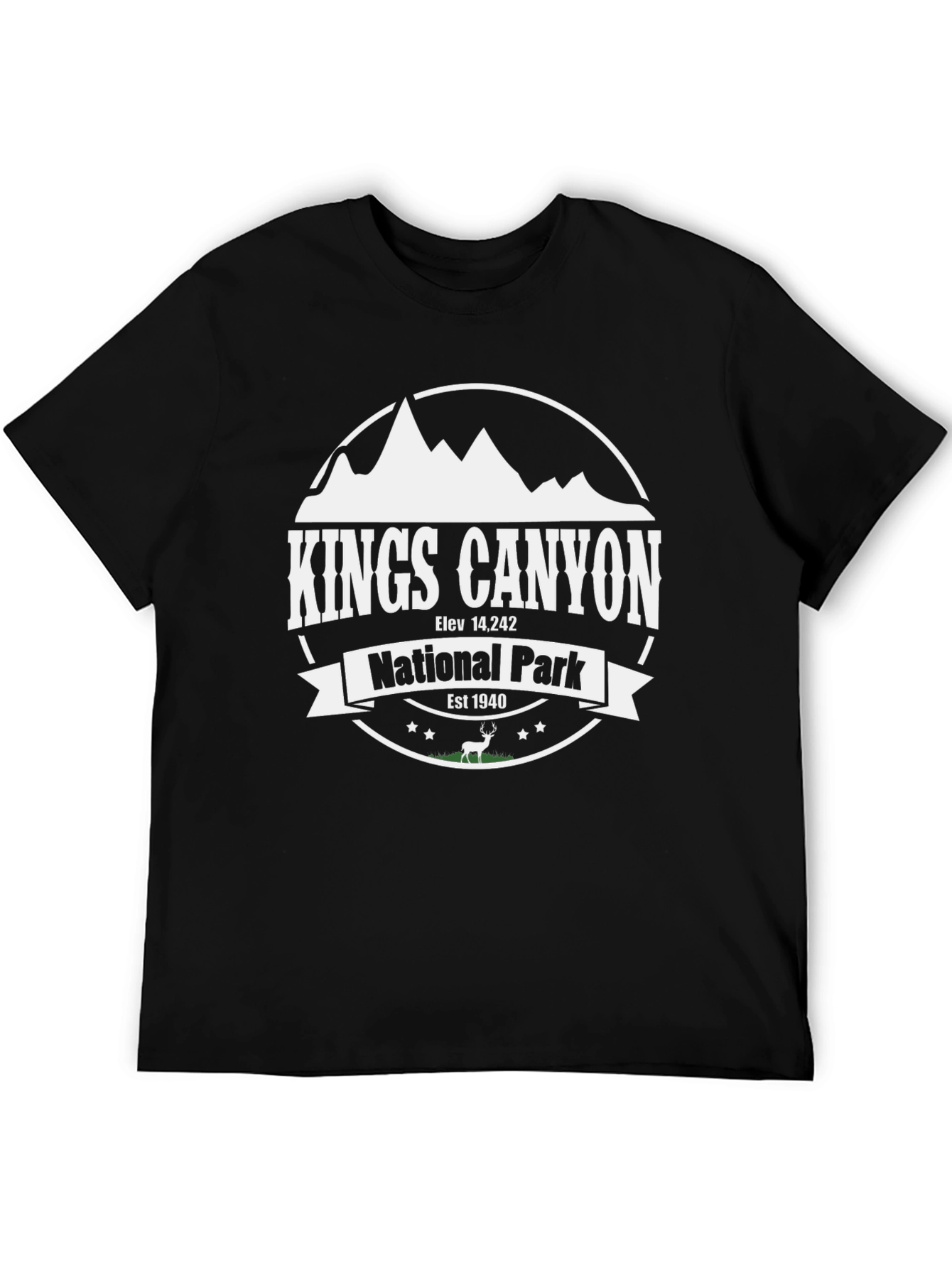 Kings Canyon National Park T-Shirt - Black