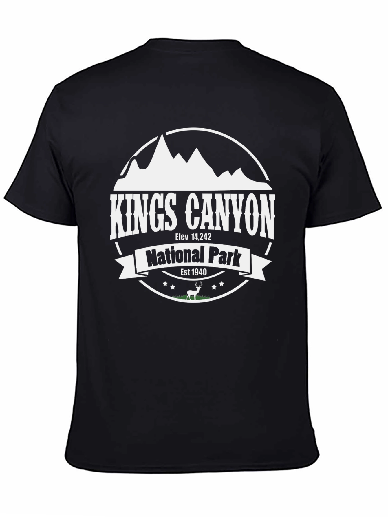 Kings Canyon National Park T-Shirt - Black