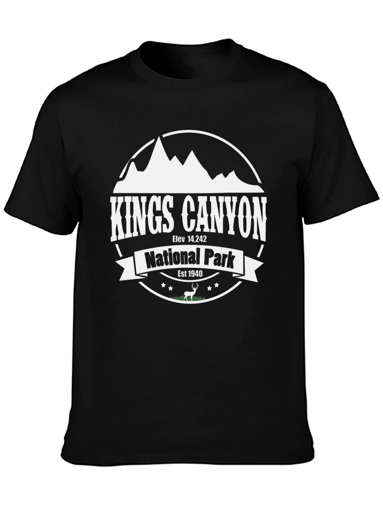 Kings Canyon National Park T-Shirt - Black