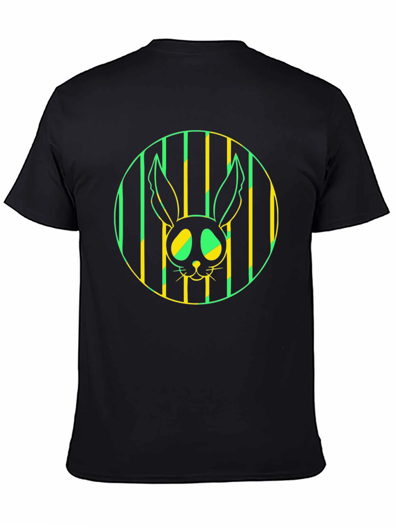 Rabbit Graphic Tee - Stylish Mens Black T-Shirt