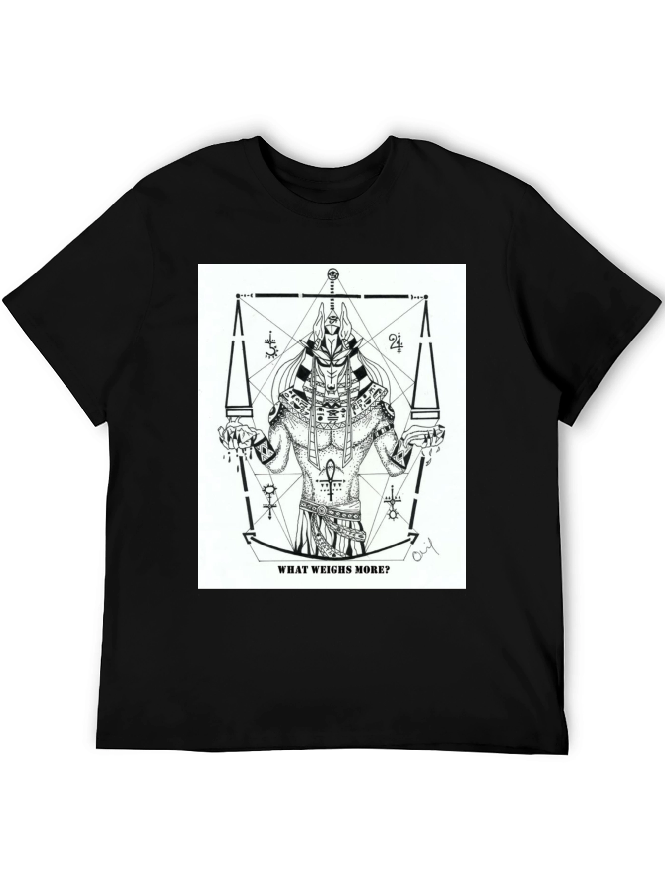 Anubis What Weighs More Graphic Tee