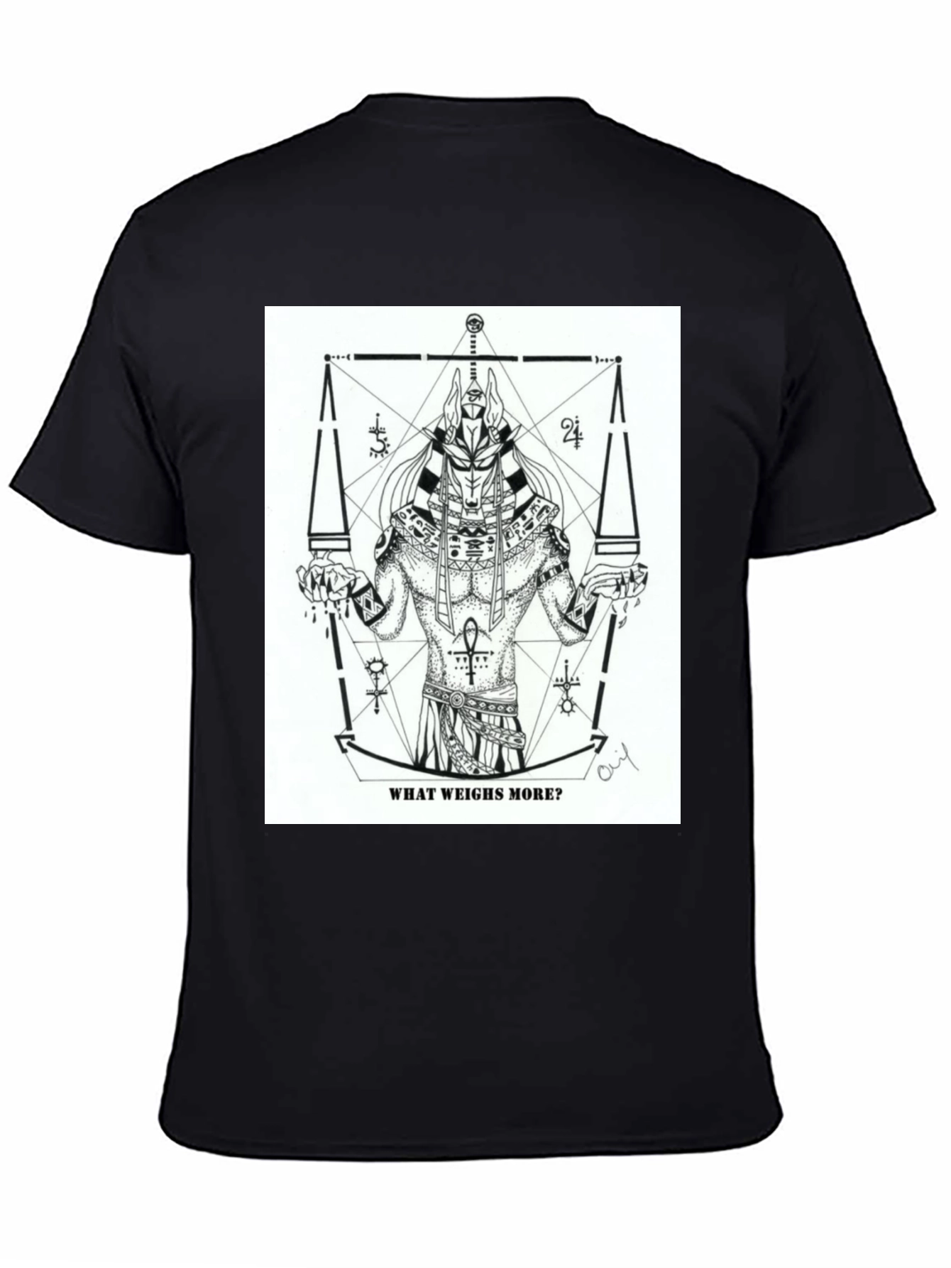 Anubis What Weighs More Graphic Tee