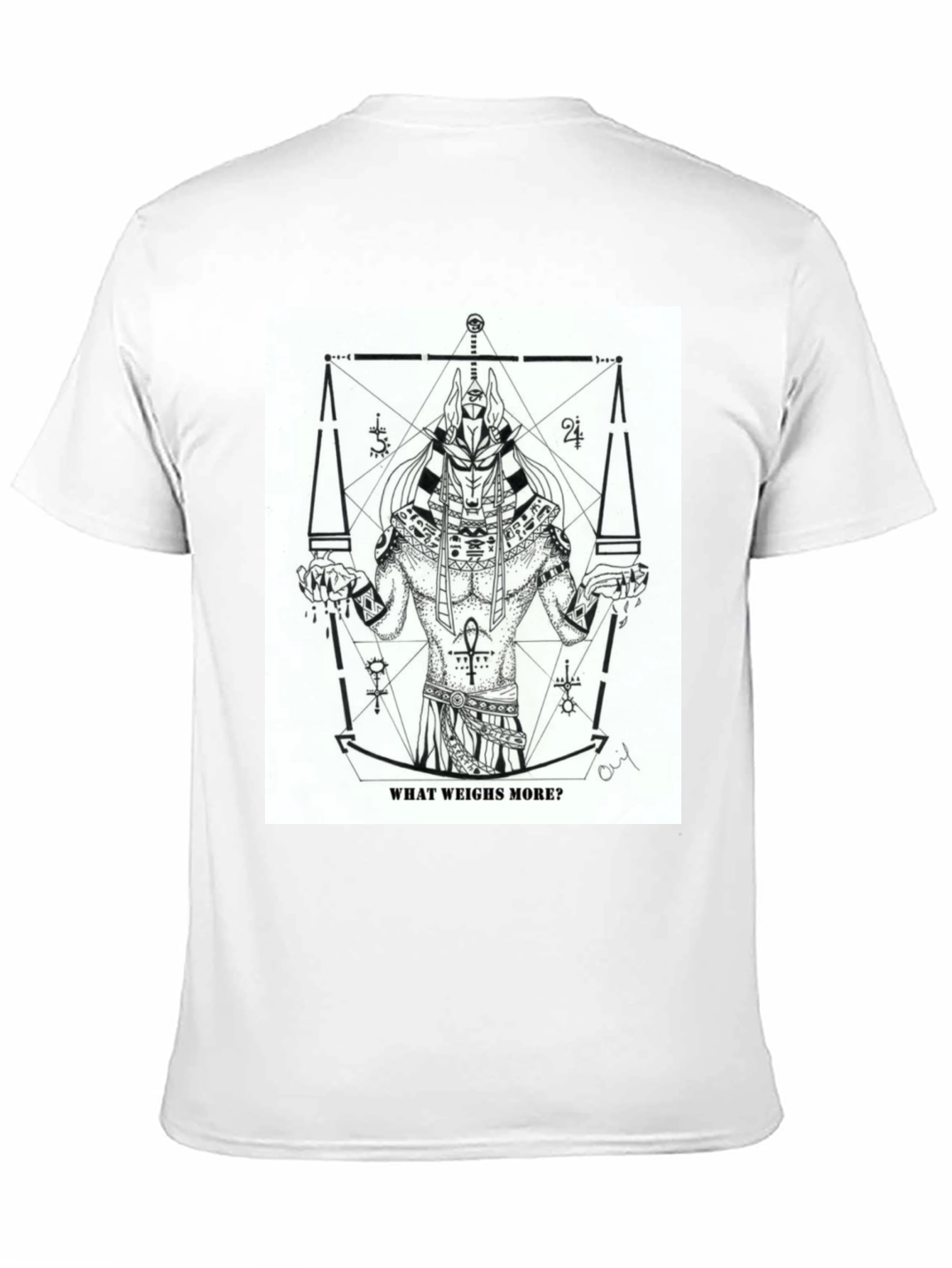 Anubis What Weighs More Graphic Tee