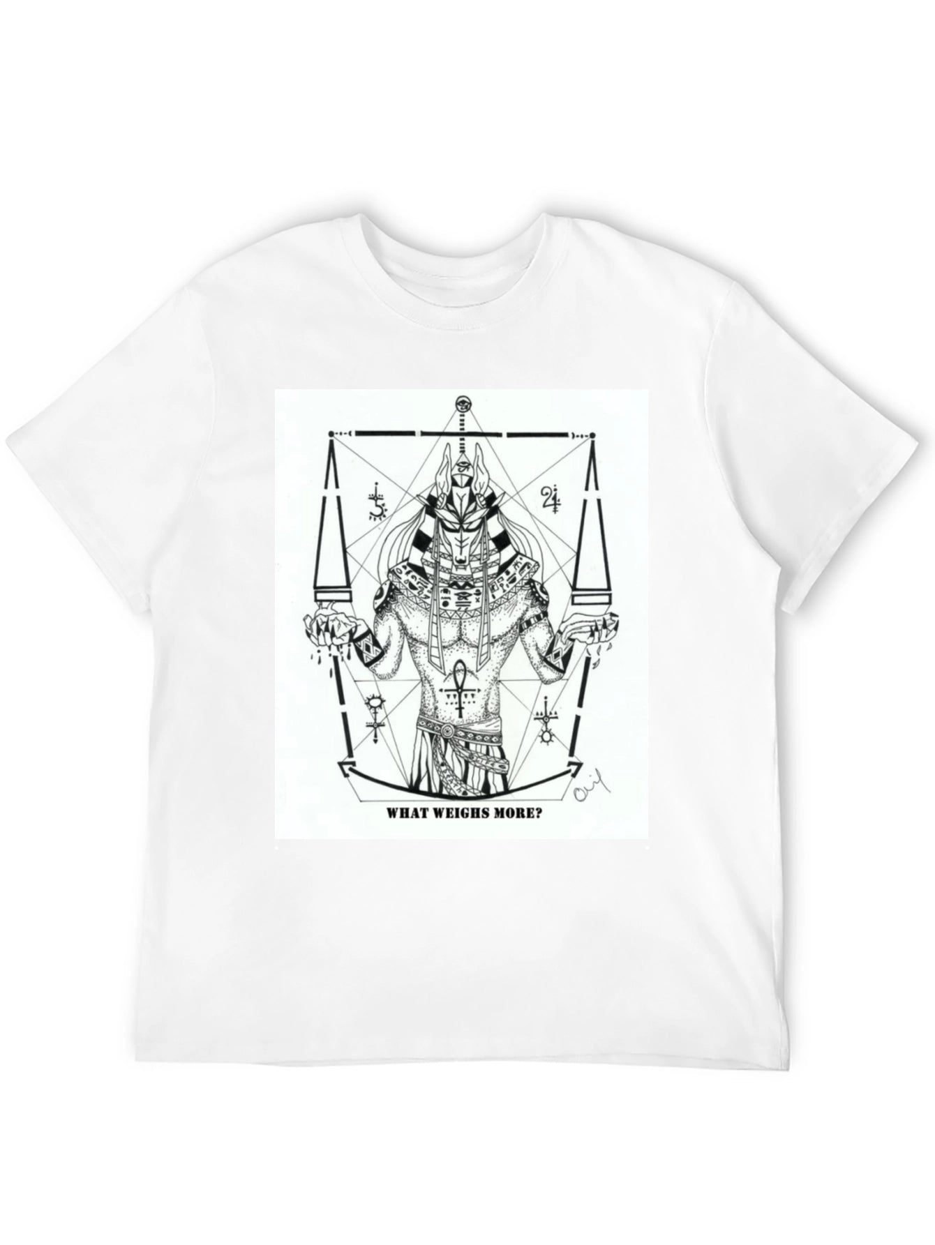 Anubis What Weighs More Graphic Tee
