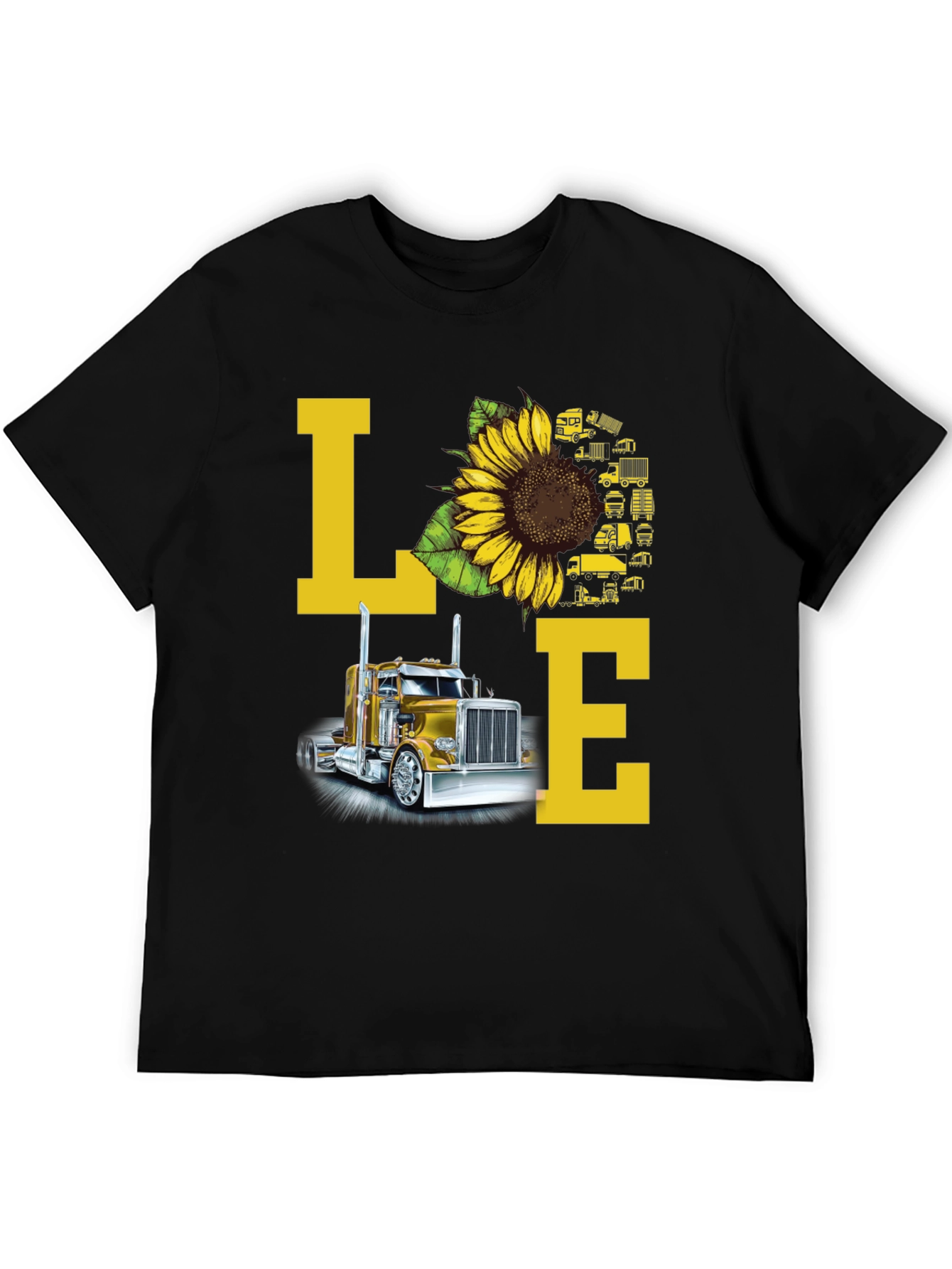 Love Trucker T-Shirt - Sunflower Truck Design