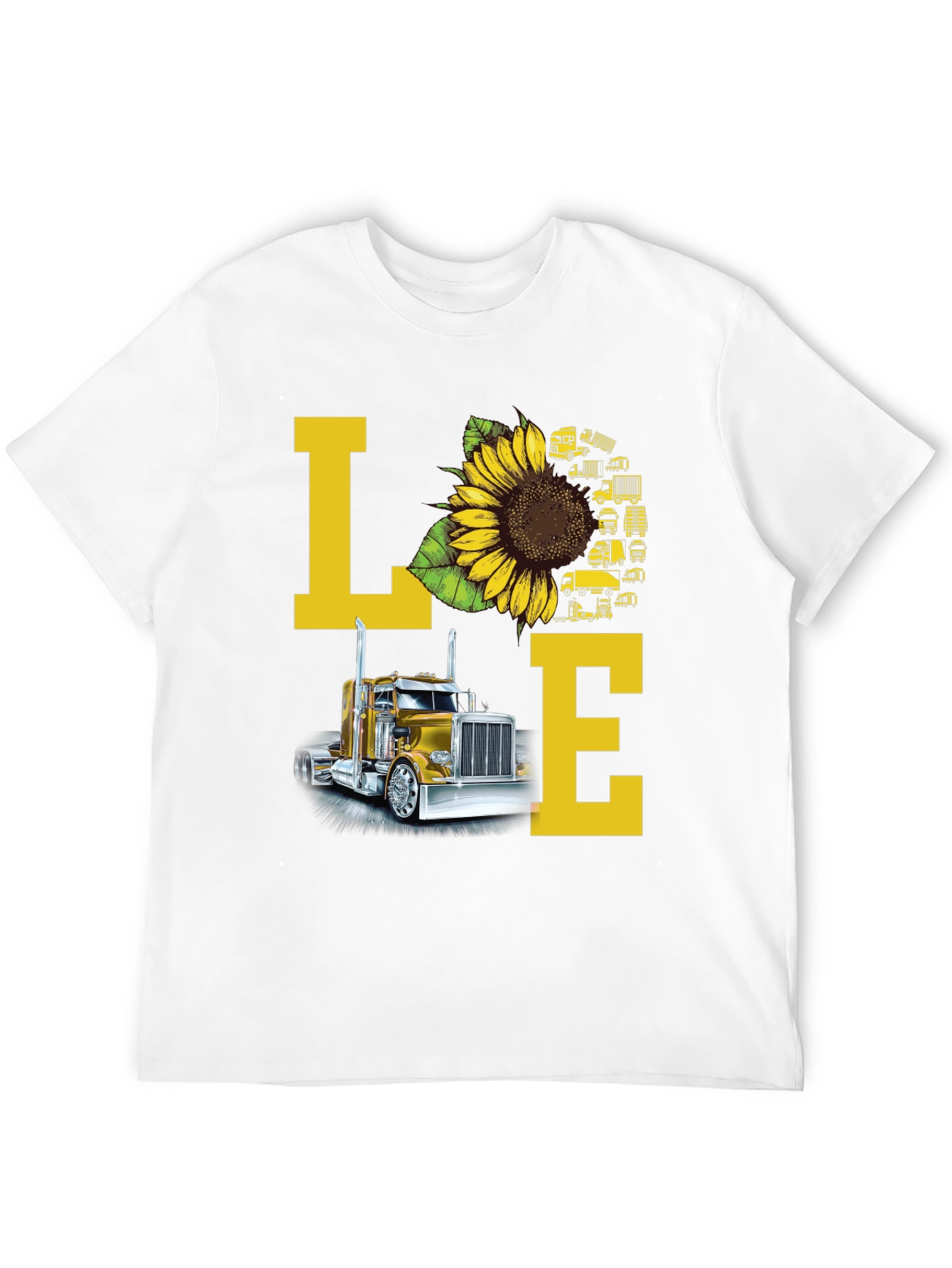 Love Trucker T-Shirt - Sunflower Truck Design