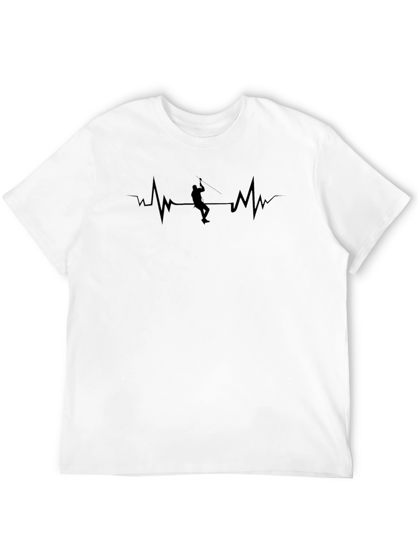 Heartbeat Fishing T-Shirt - Black
