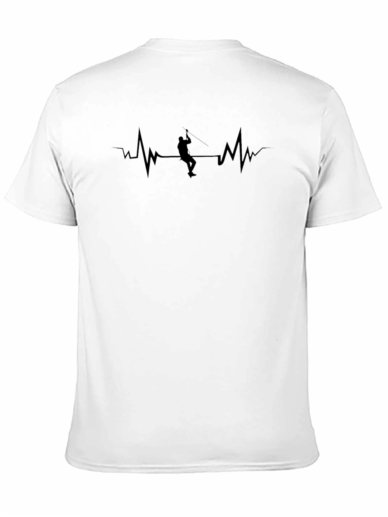 Heartbeat Fishing T-Shirt - Black