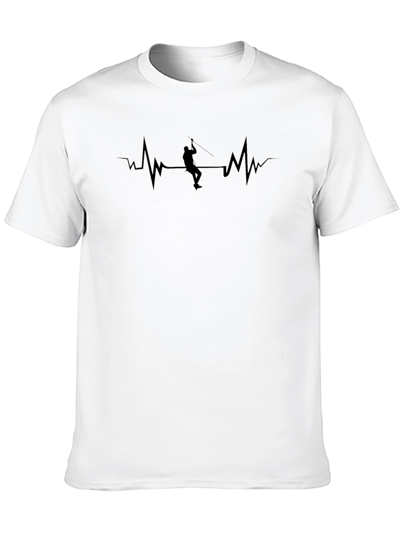Heartbeat Fishing T-Shirt - Black