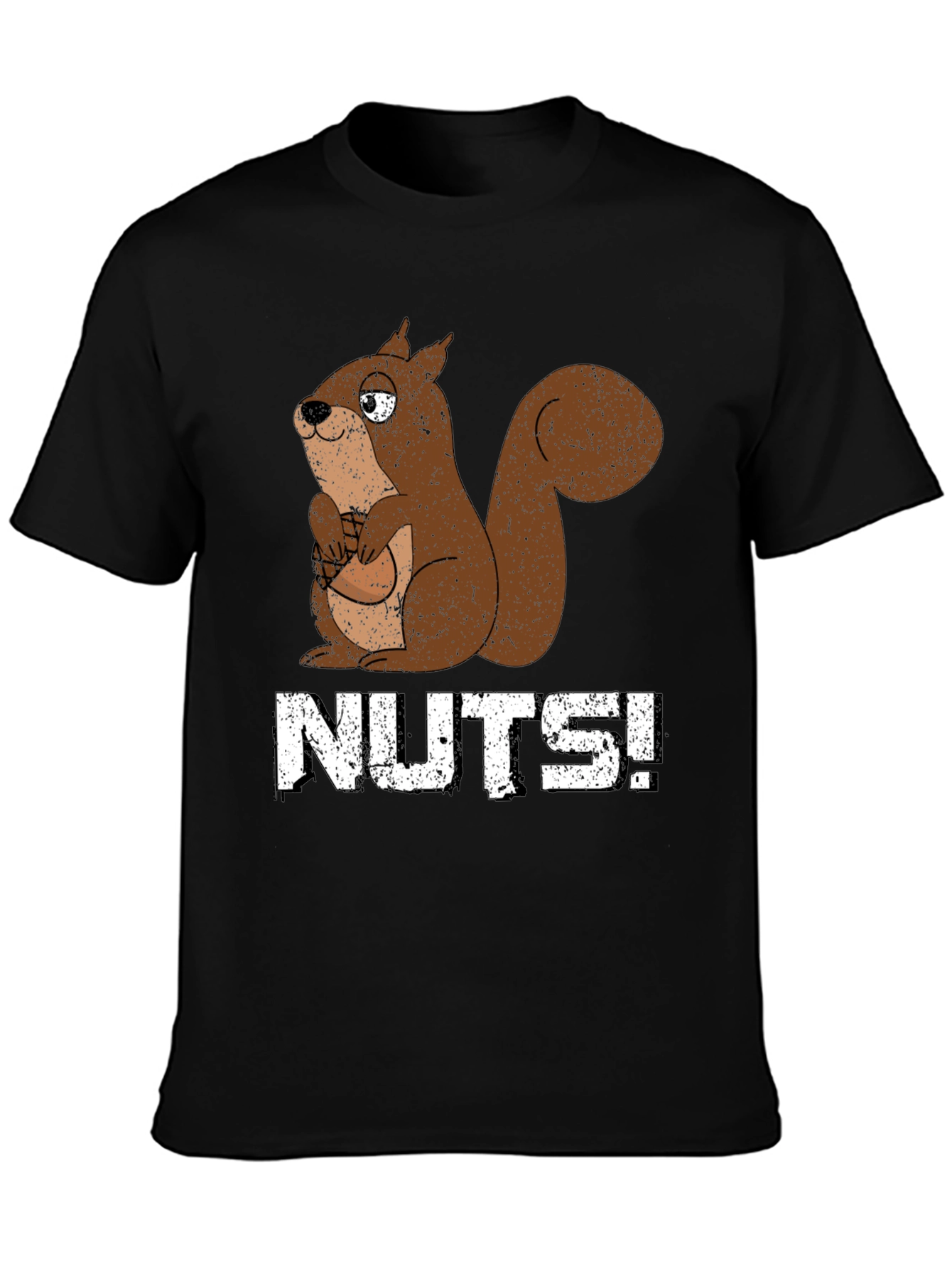 Nuts! Squirrel Graphic Tee - Black