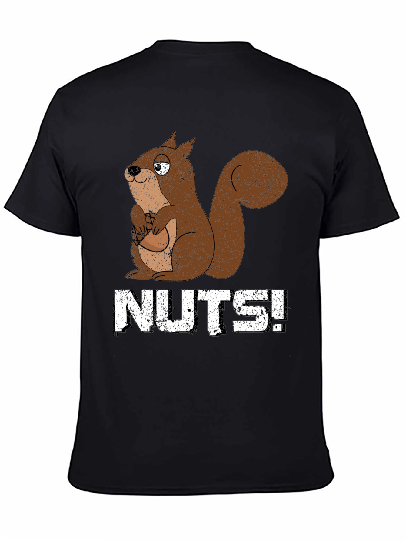 Nuts! Squirrel Graphic Tee - Black